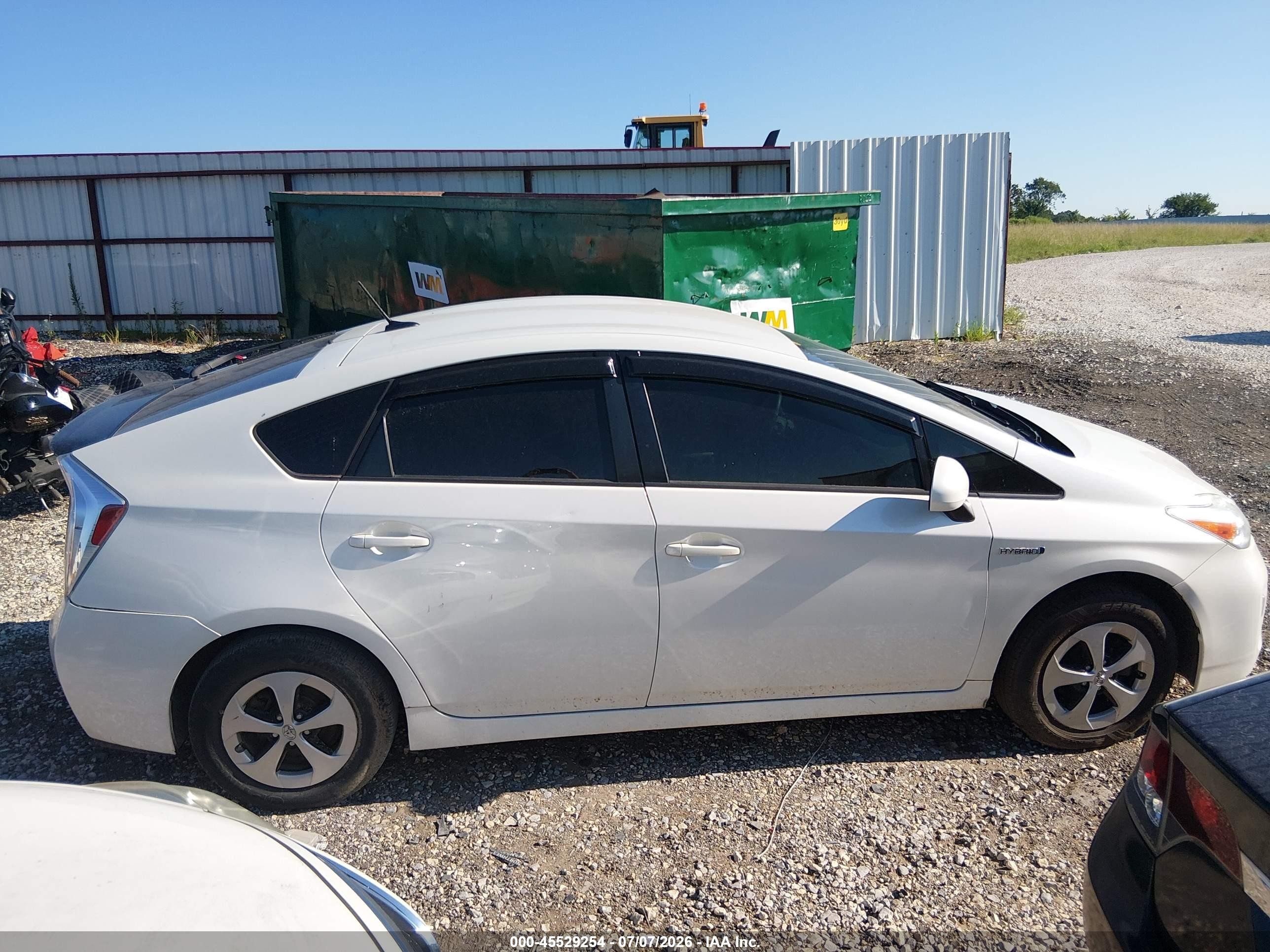 2012 Toyota Prius   White vin: JTDKN3DU2C1554678