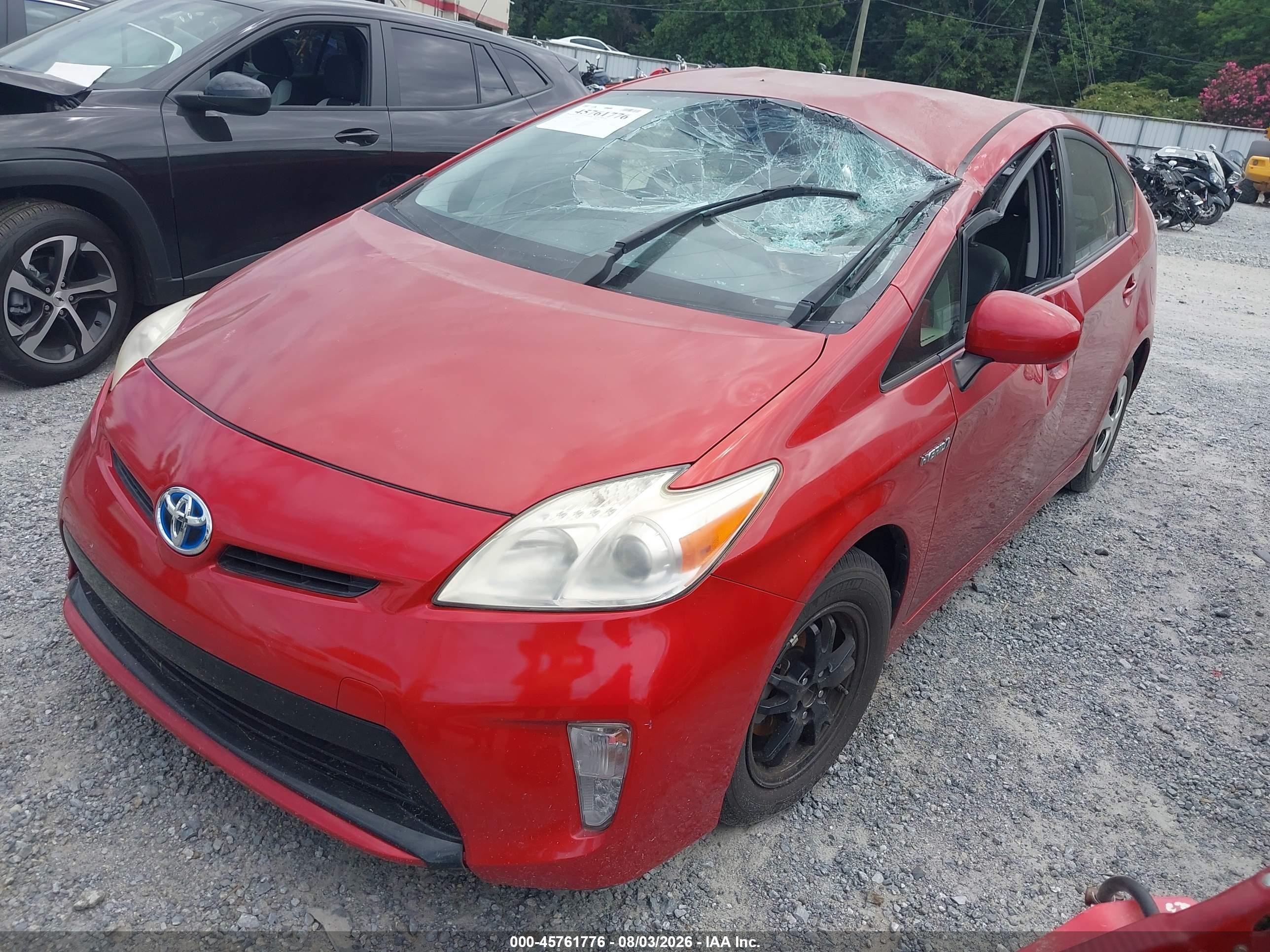 2012 Toyota Prius Three Red vin: JTDKN3DU2C1555085