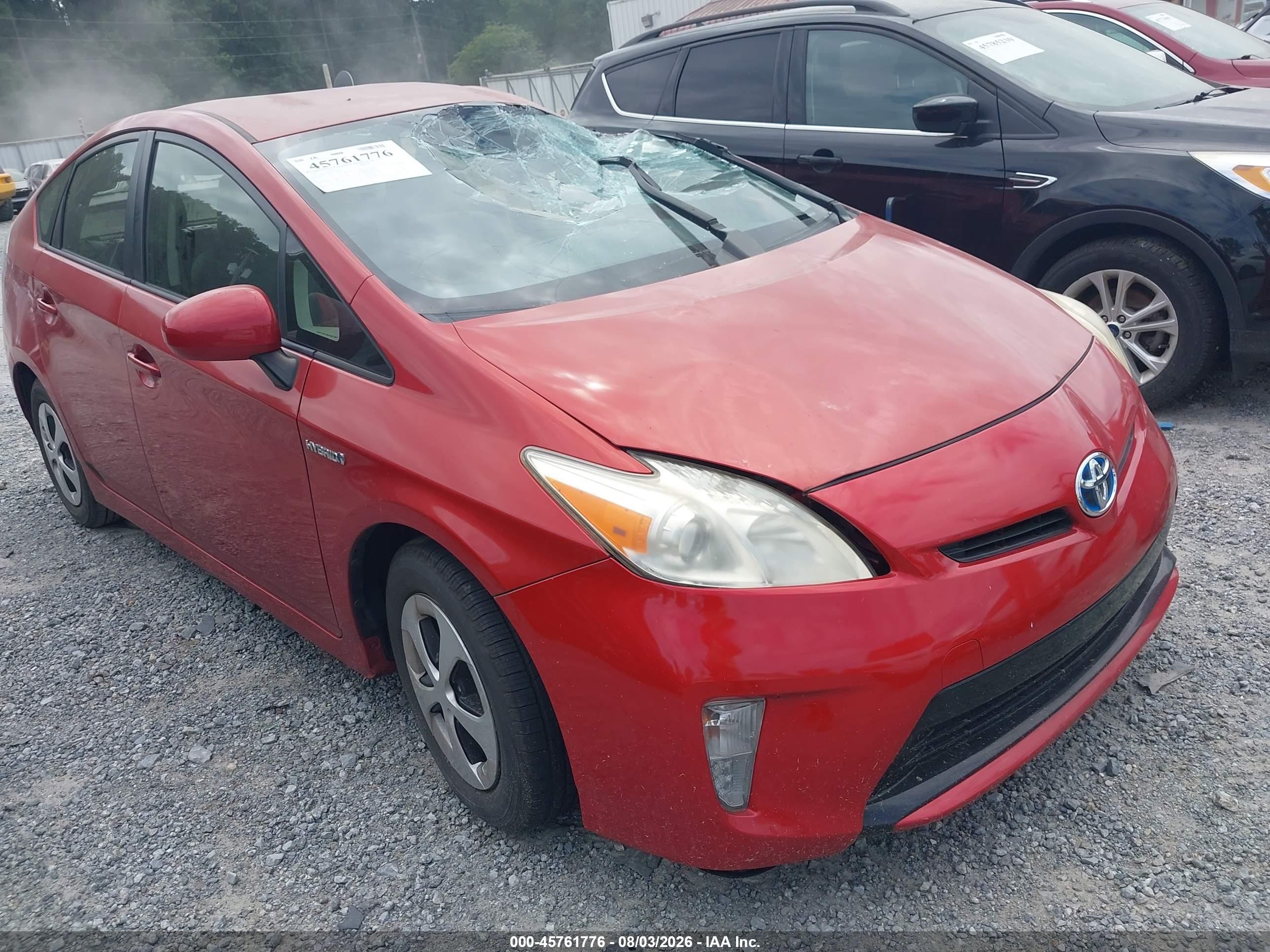 2012 Toyota Prius Three Red vin: JTDKN3DU2C1555085