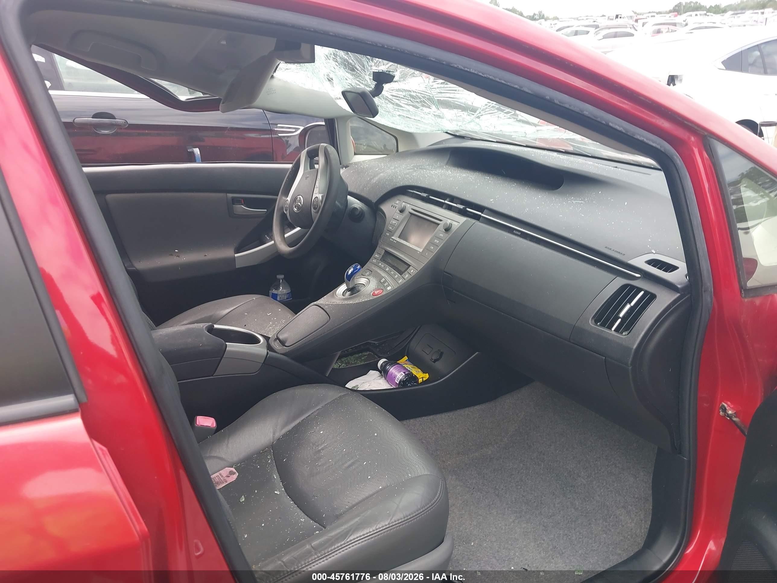 2012 Toyota Prius Three Red vin: JTDKN3DU2C1555085