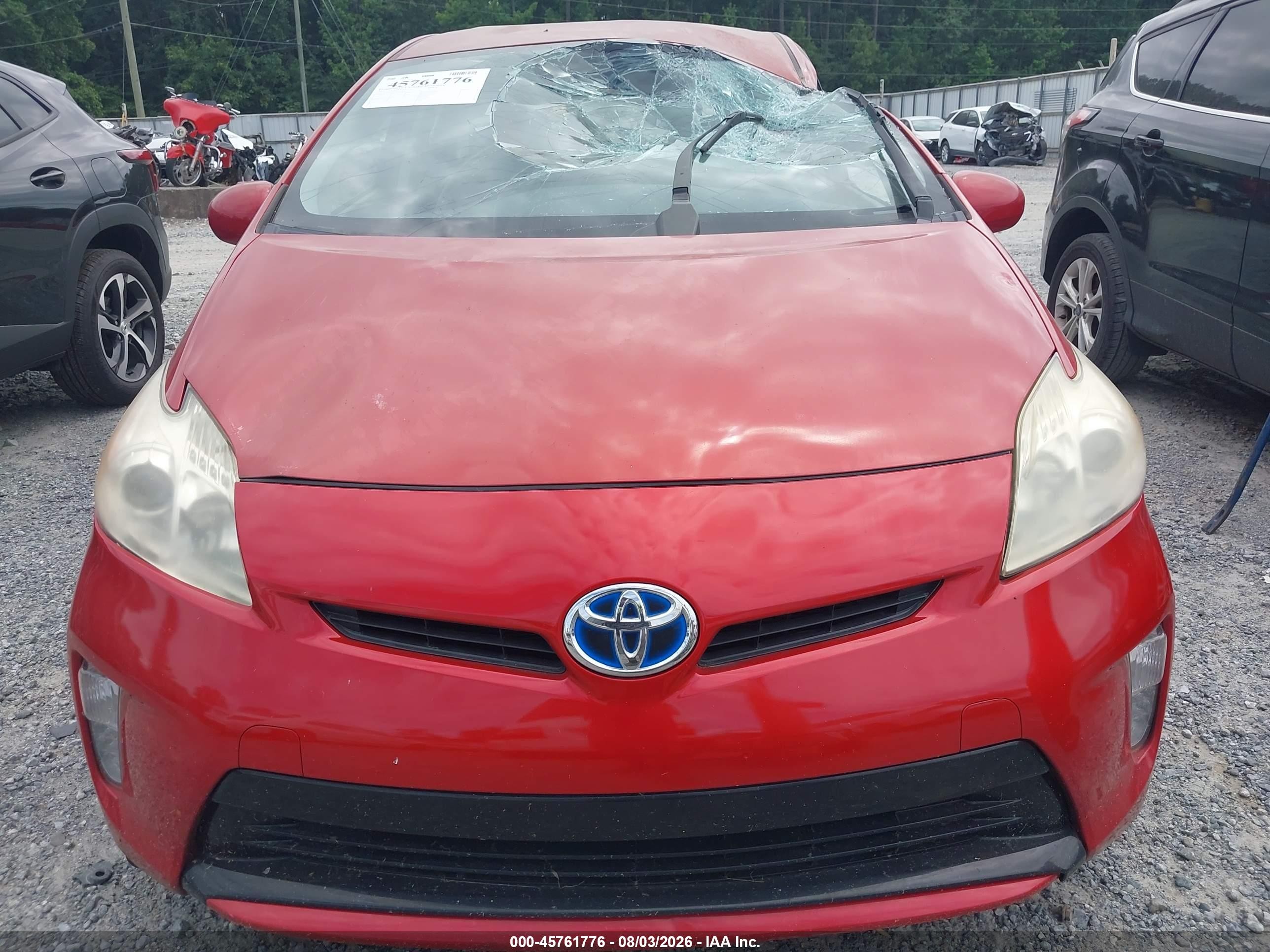 2012 Toyota Prius Three Red vin: JTDKN3DU2C1555085