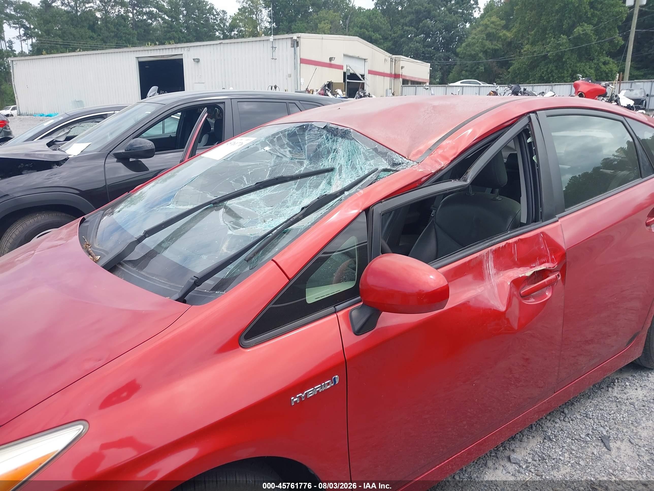 2012 Toyota Prius Three Red vin: JTDKN3DU2C1555085