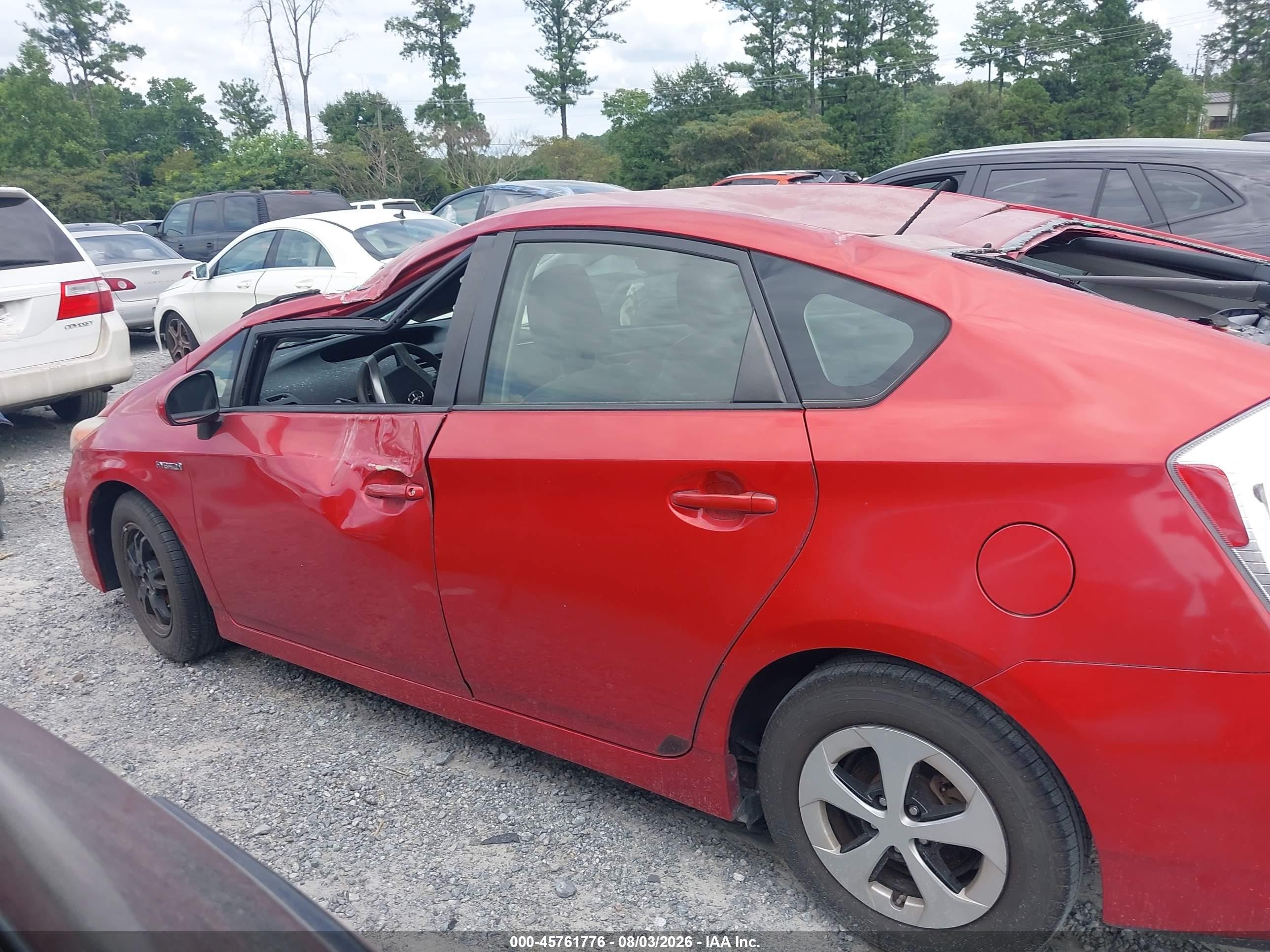 2012 Toyota Prius Three Red vin: JTDKN3DU2C1555085