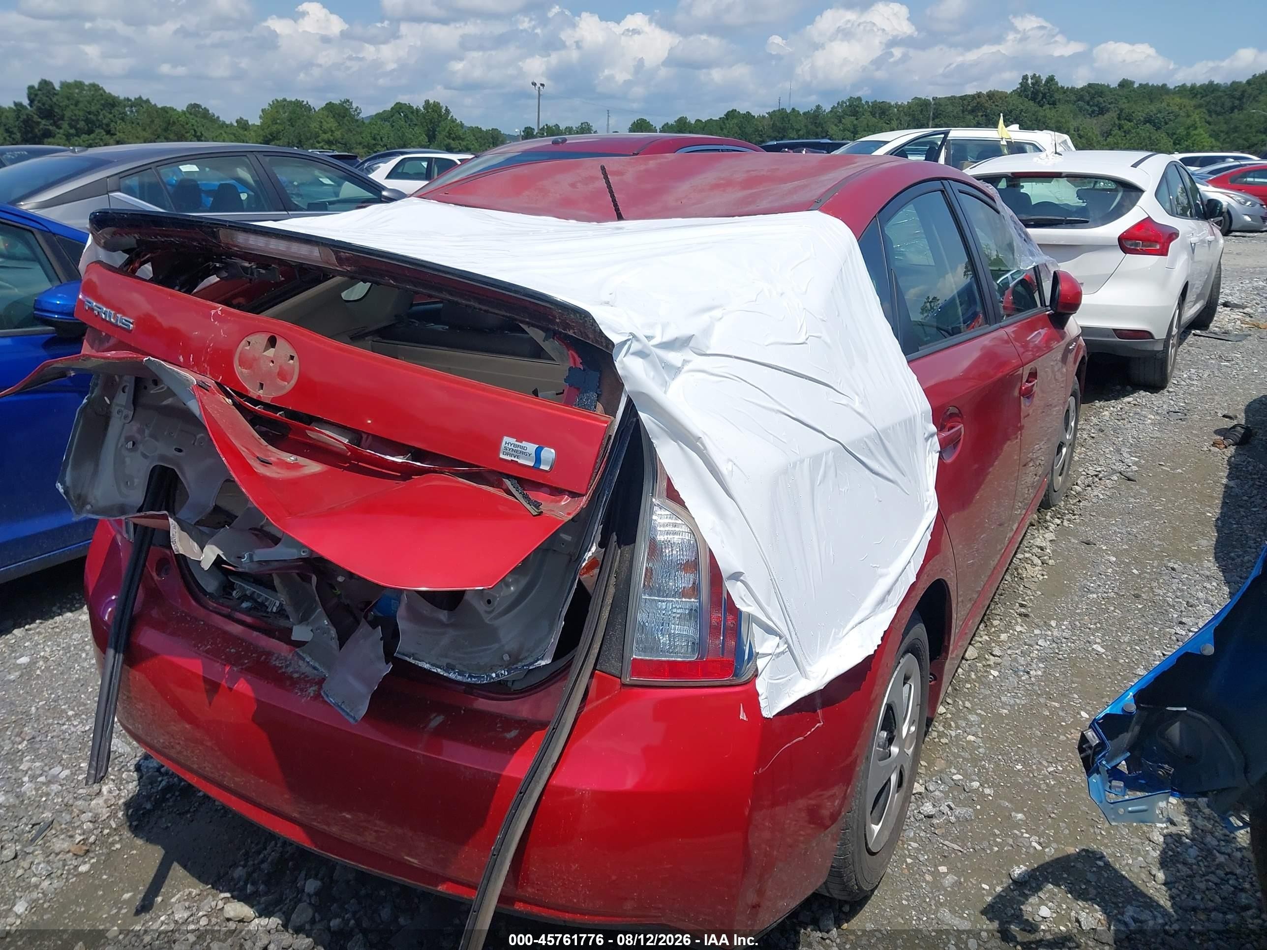 2012 Toyota Prius Three Red vin: JTDKN3DU2C1555085