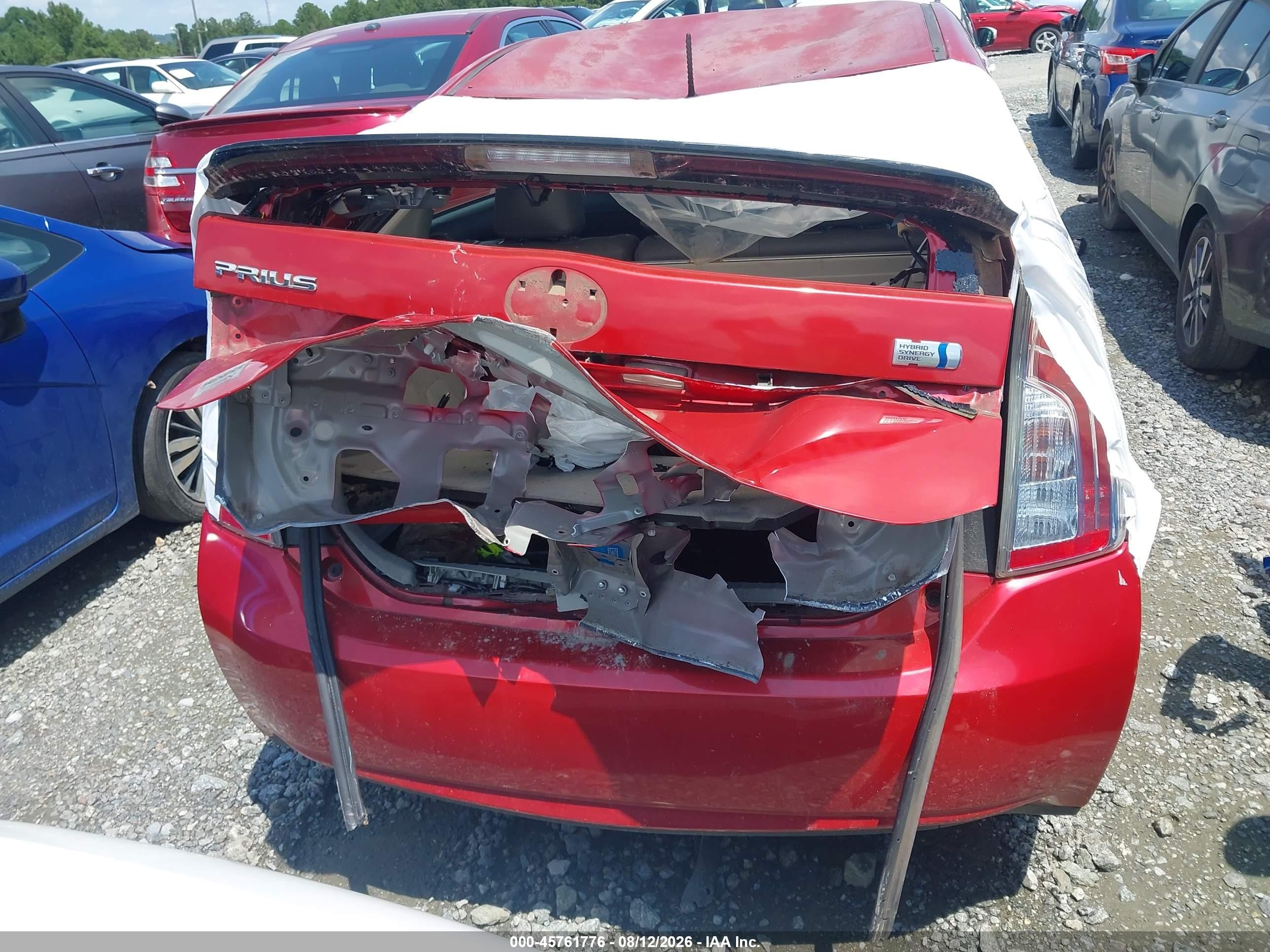 2012 Toyota Prius Three Red vin: JTDKN3DU2C1555085