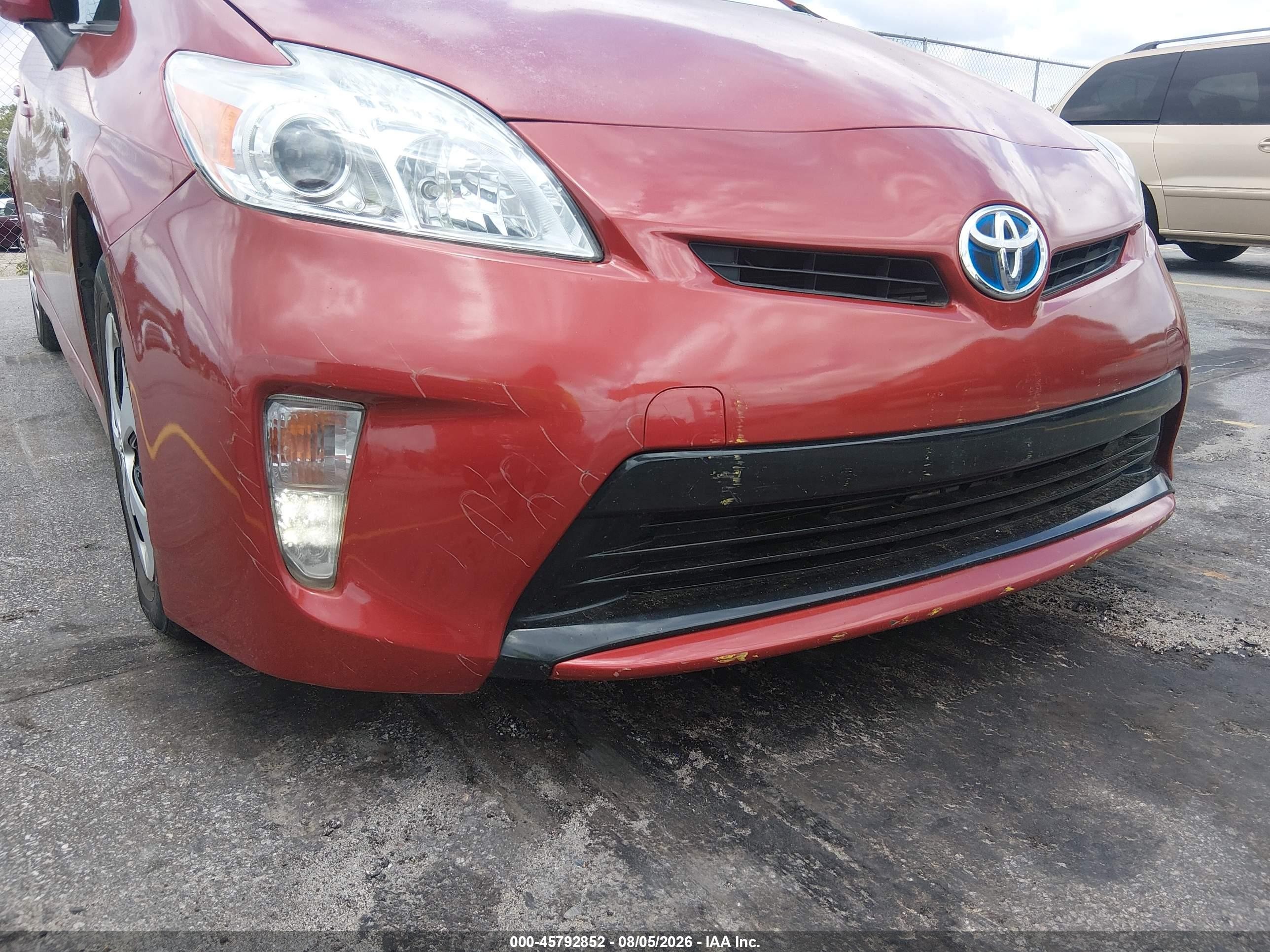 2012 Toyota Prius Three Red vin: JTDKN3DU2C1566846