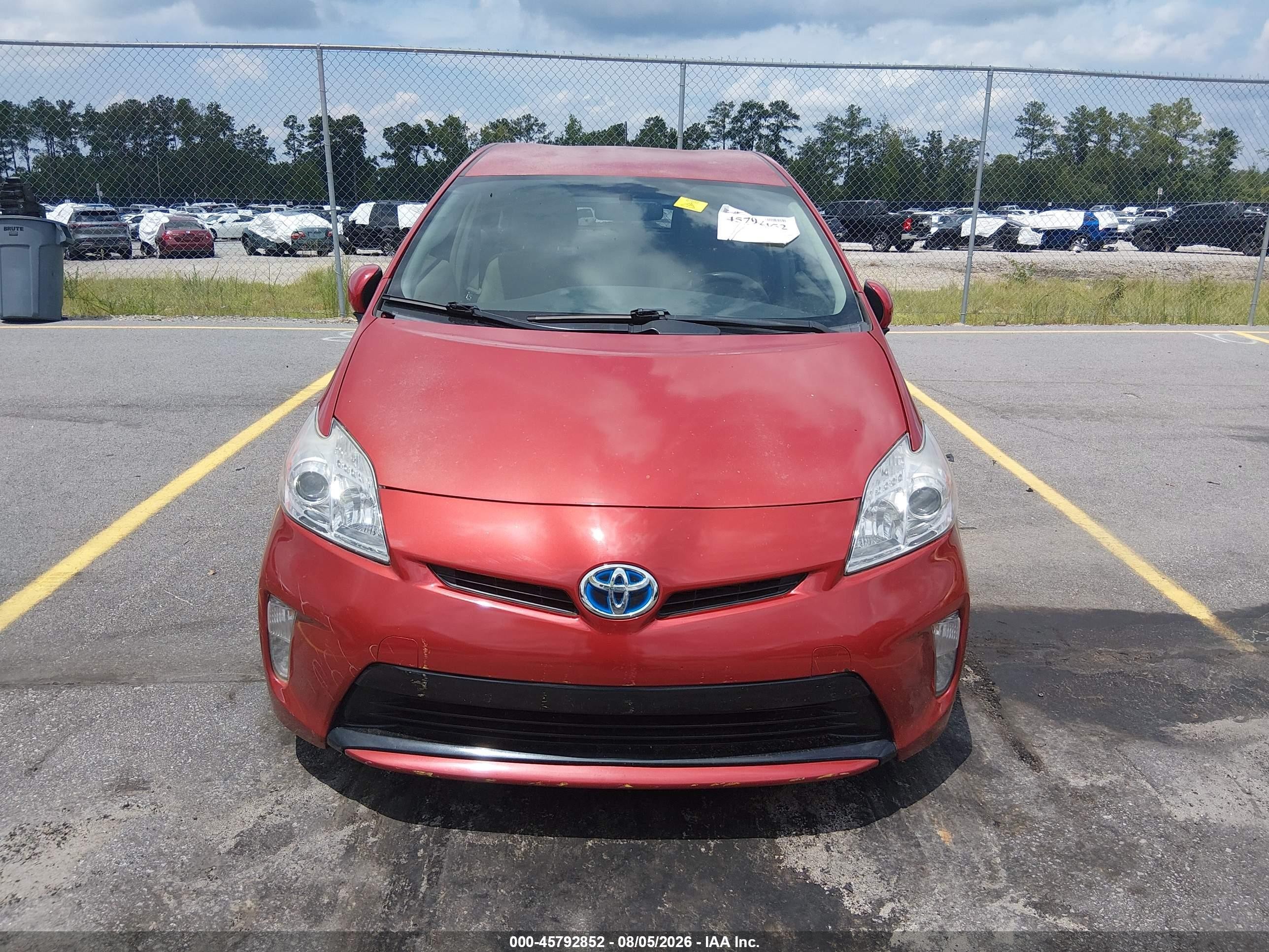 2012 Toyota Prius Three Red vin: JTDKN3DU2C1566846