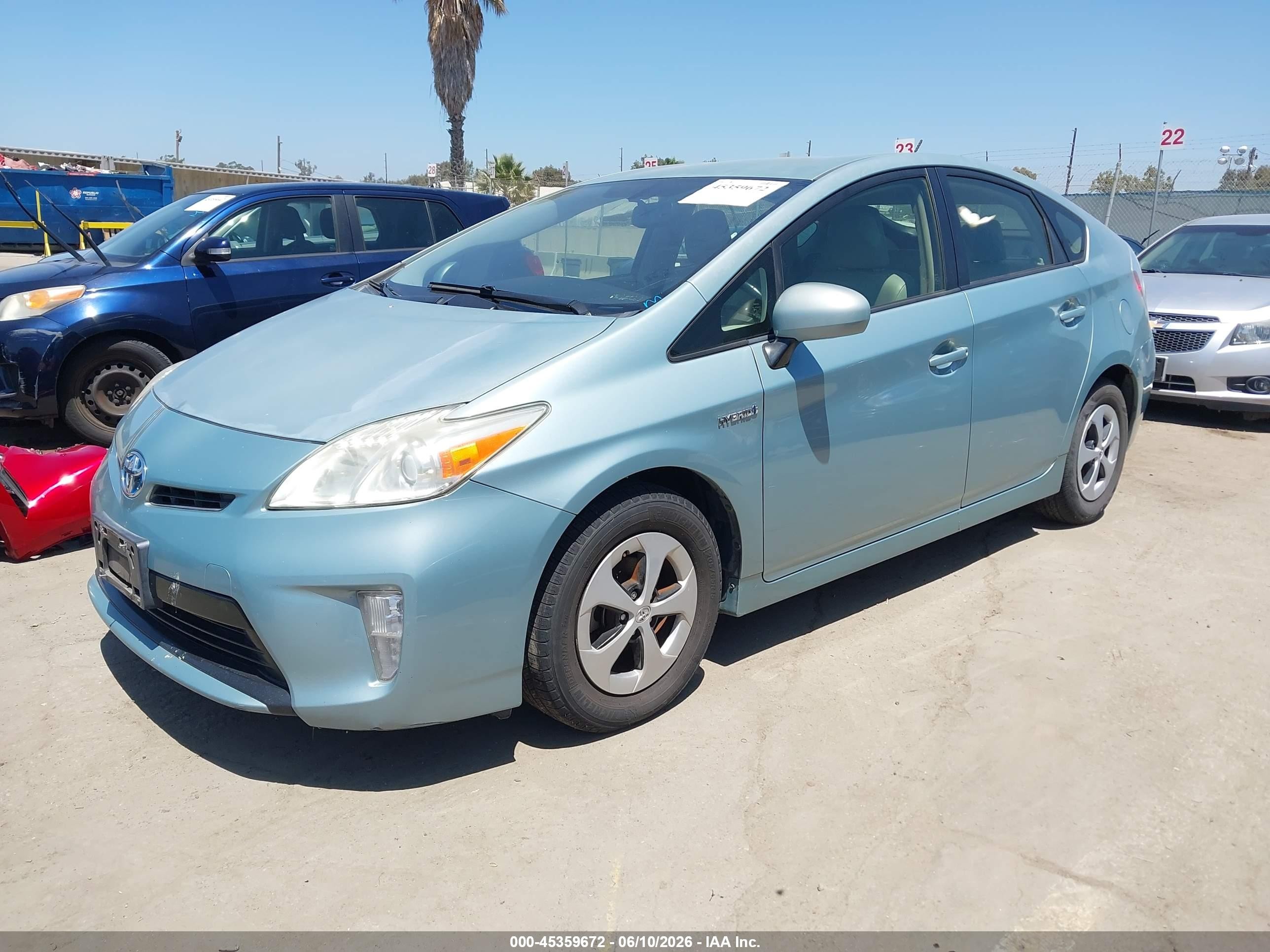 2012 Toyota Prius Four Light Blue vin: JTDKN3DU2C1579869