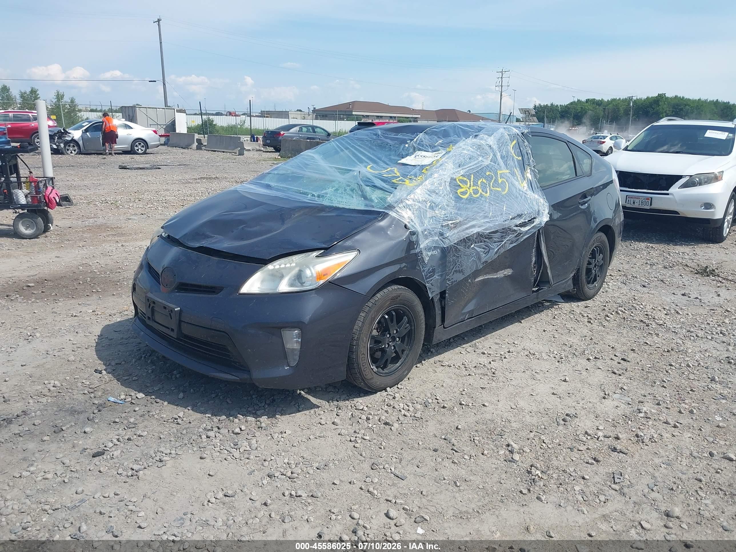 2012 Toyota Prius Two Gray vin: JTDKN3DU2C1595649