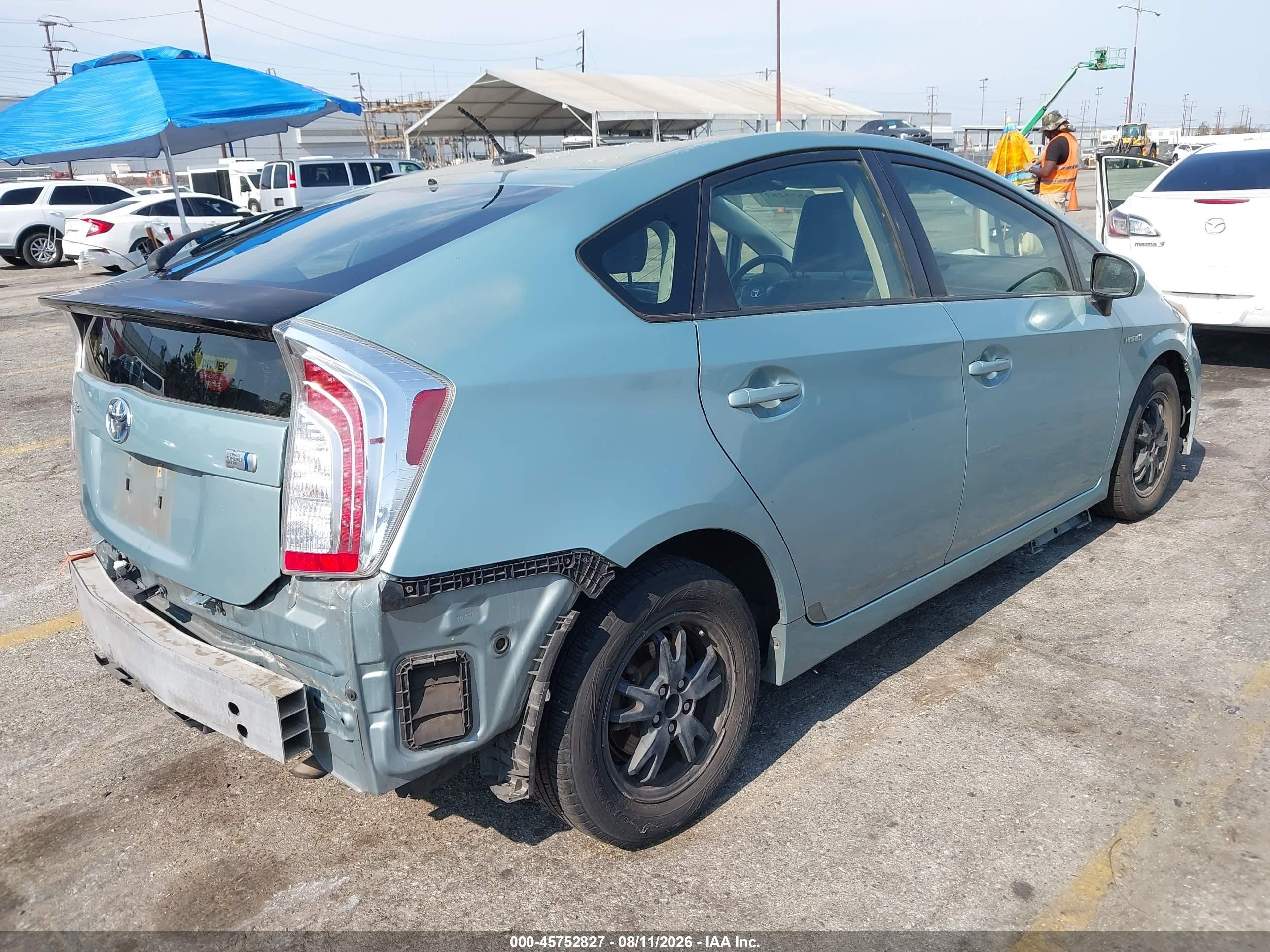 2012 Toyota Prius Four Light Blue vin: JTDKN3DU2C1601160