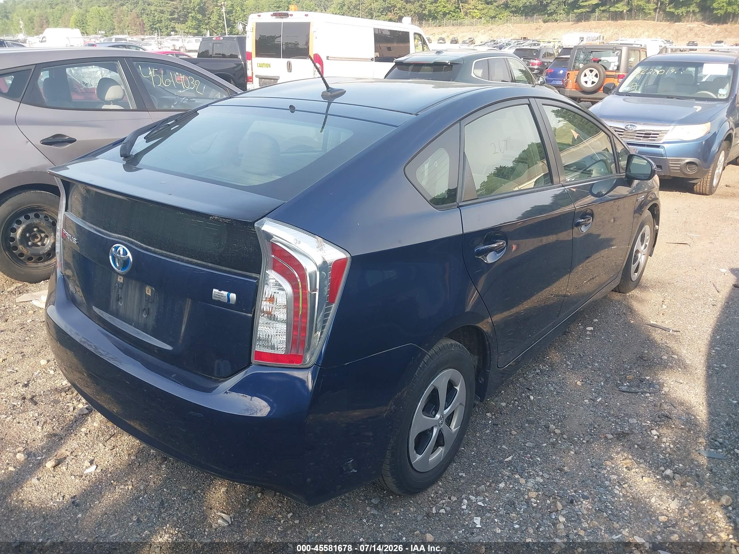 2012 Toyota Prius   Blue vin: JTDKN3DU2C1601272
