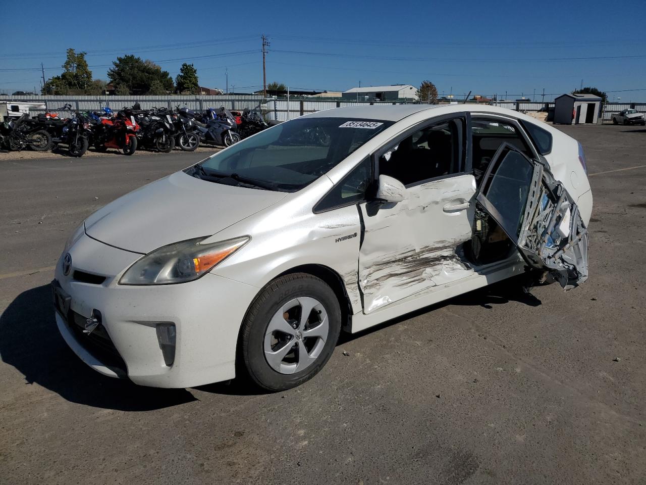 2012 Toyota Prius White vin: JTDKN3DU2C1607718