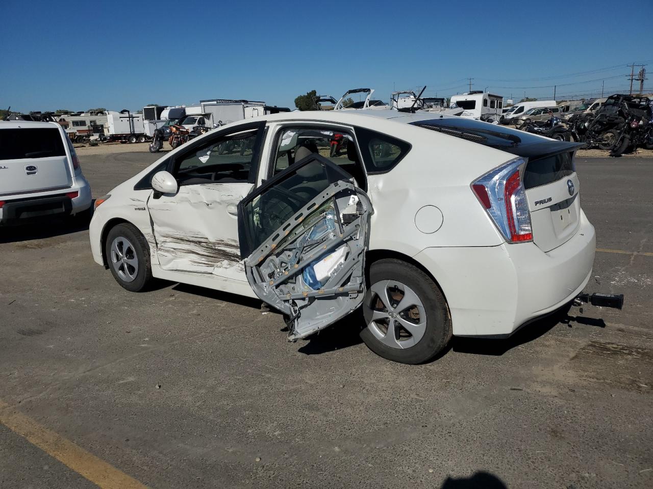 2012 Toyota Prius White vin: JTDKN3DU2C1607718