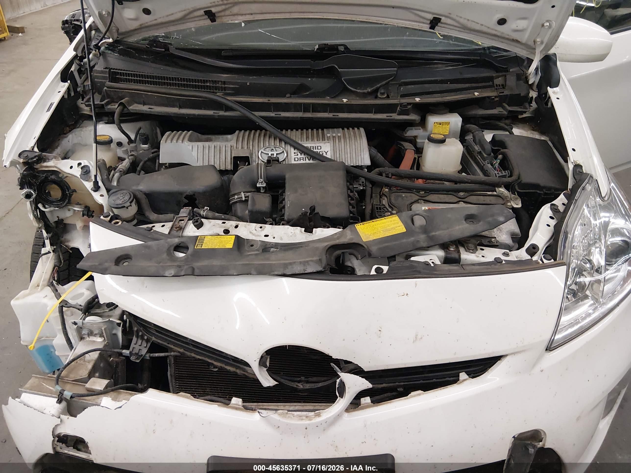 2012 Toyota Prius Two White vin: JTDKN3DU2C5375422