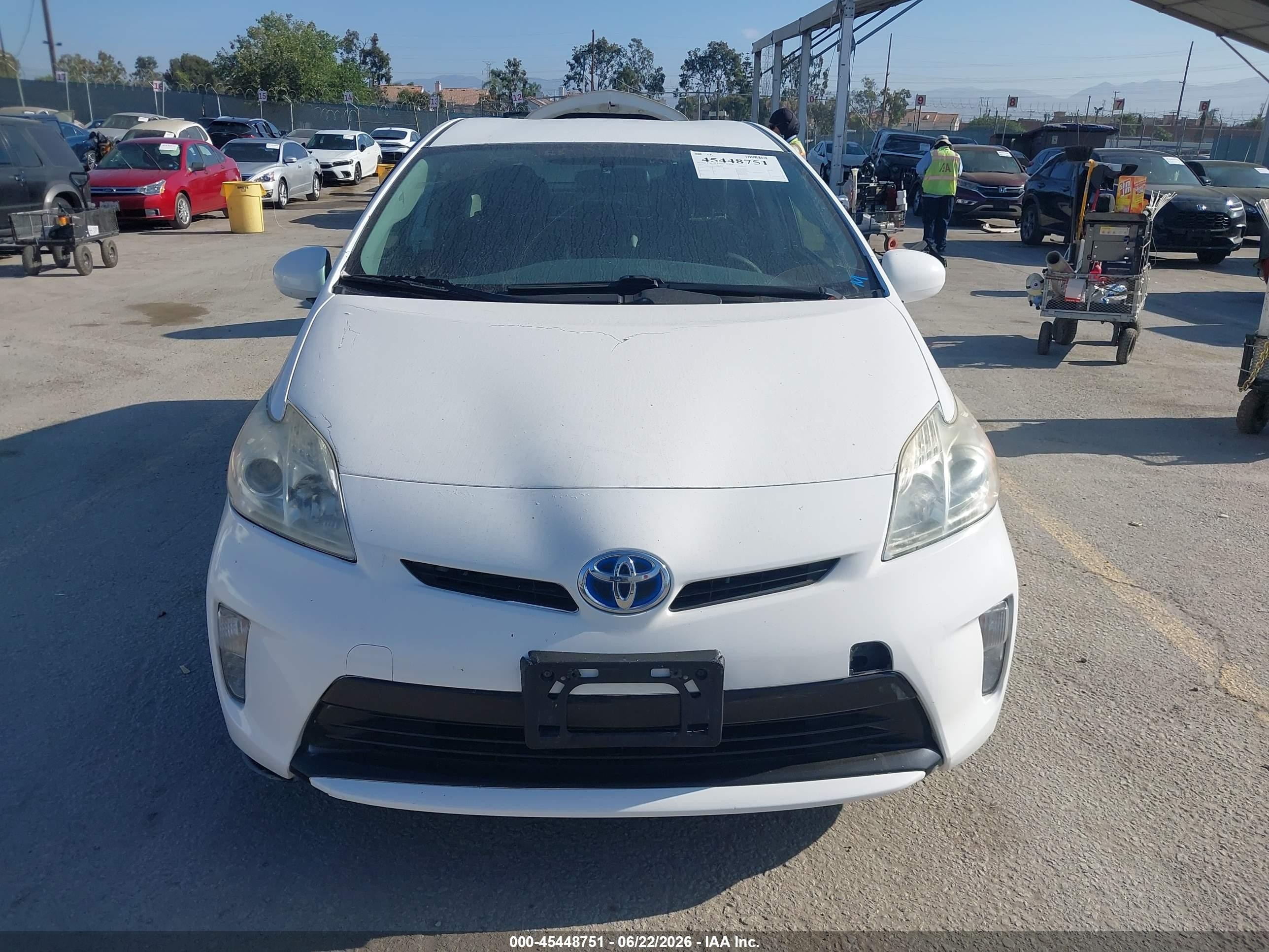 2012 Toyota Prius Three White vin: JTDKN3DU2C5408239