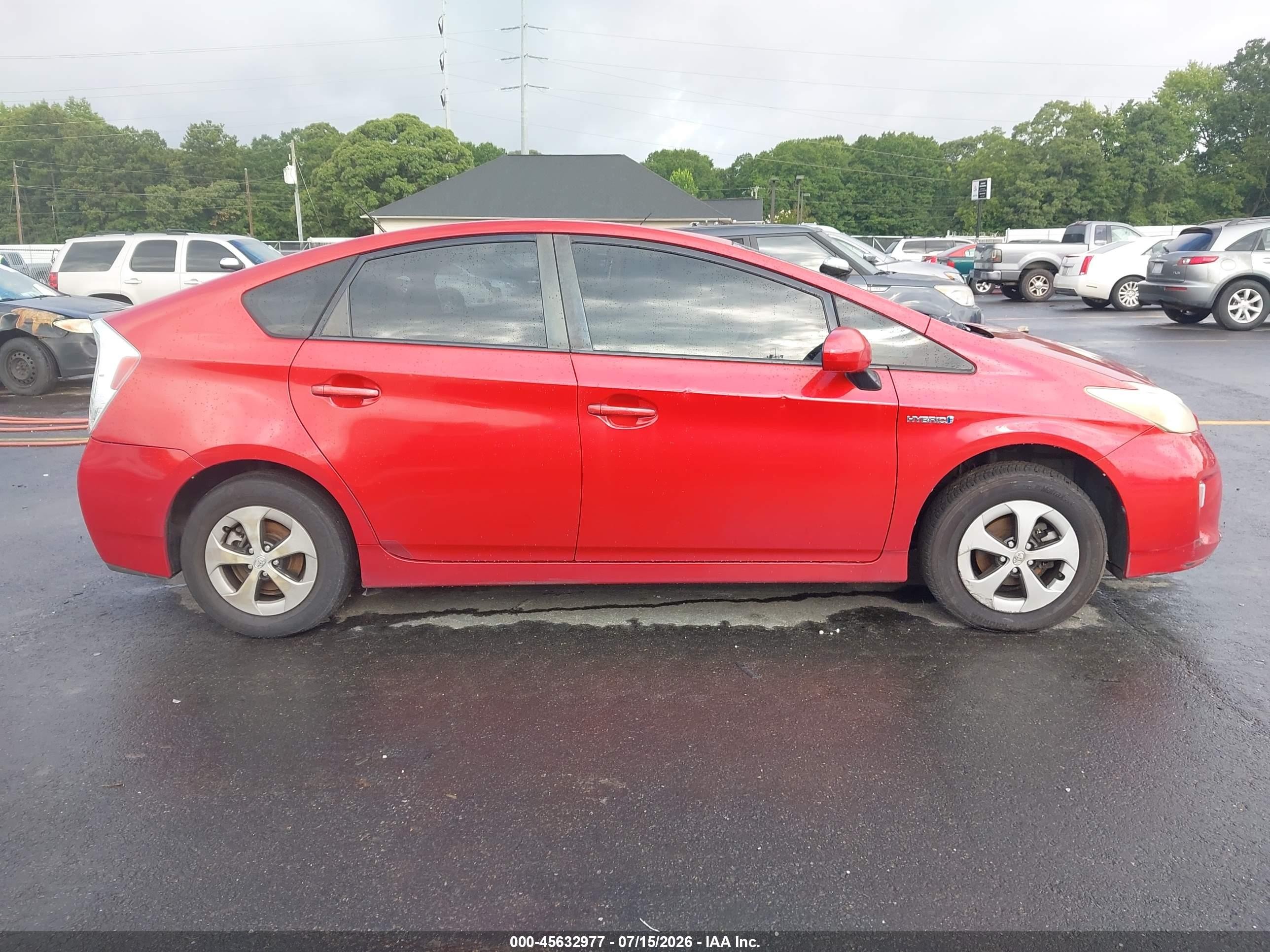 2012 Toyota Prius Two Red vin: JTDKN3DU2C5485810