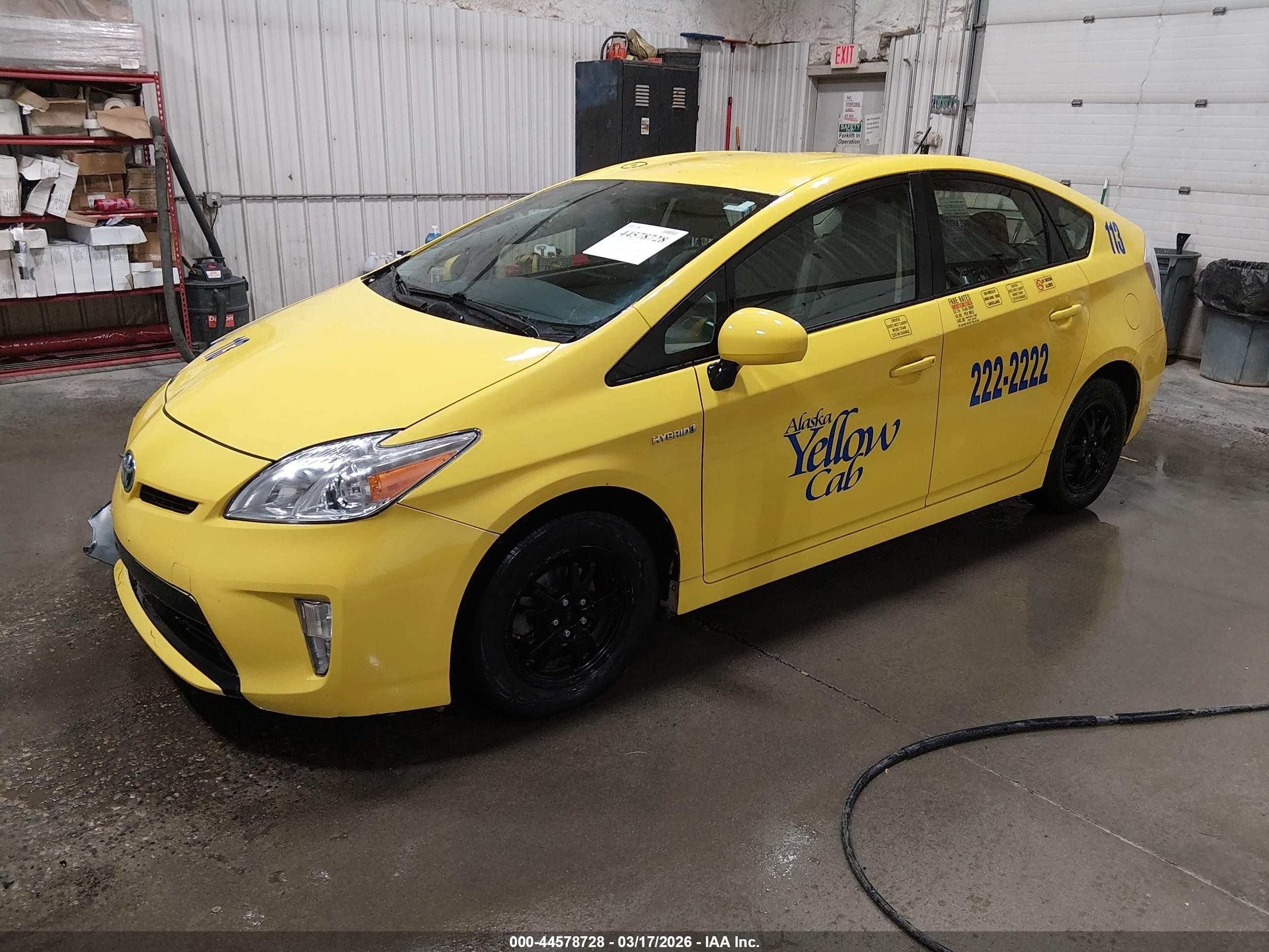 2013 Toyota Prius Two Yellow vin: JTDKN3DU2D0344010