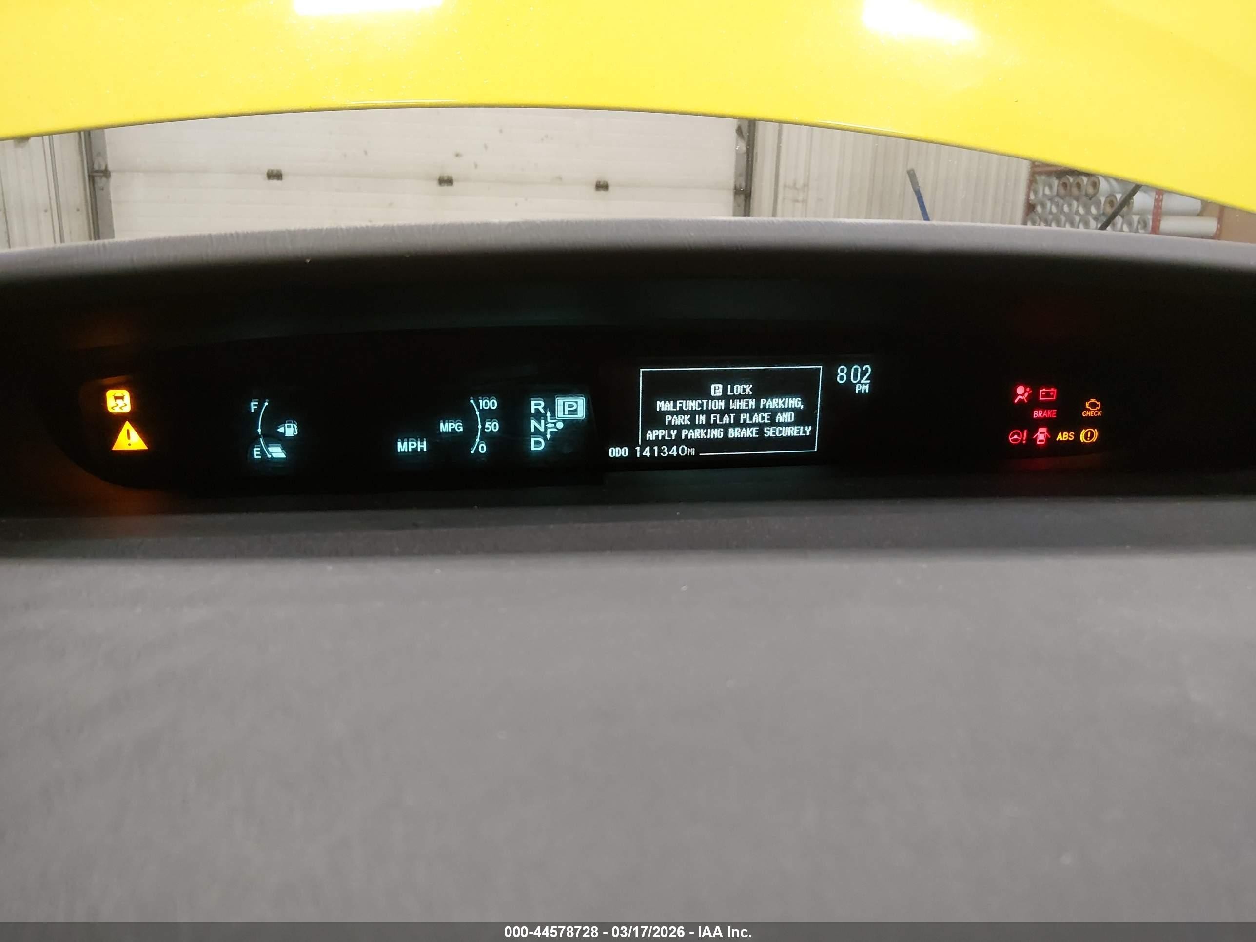 2013 Toyota Prius Two Yellow vin: JTDKN3DU2D0344010