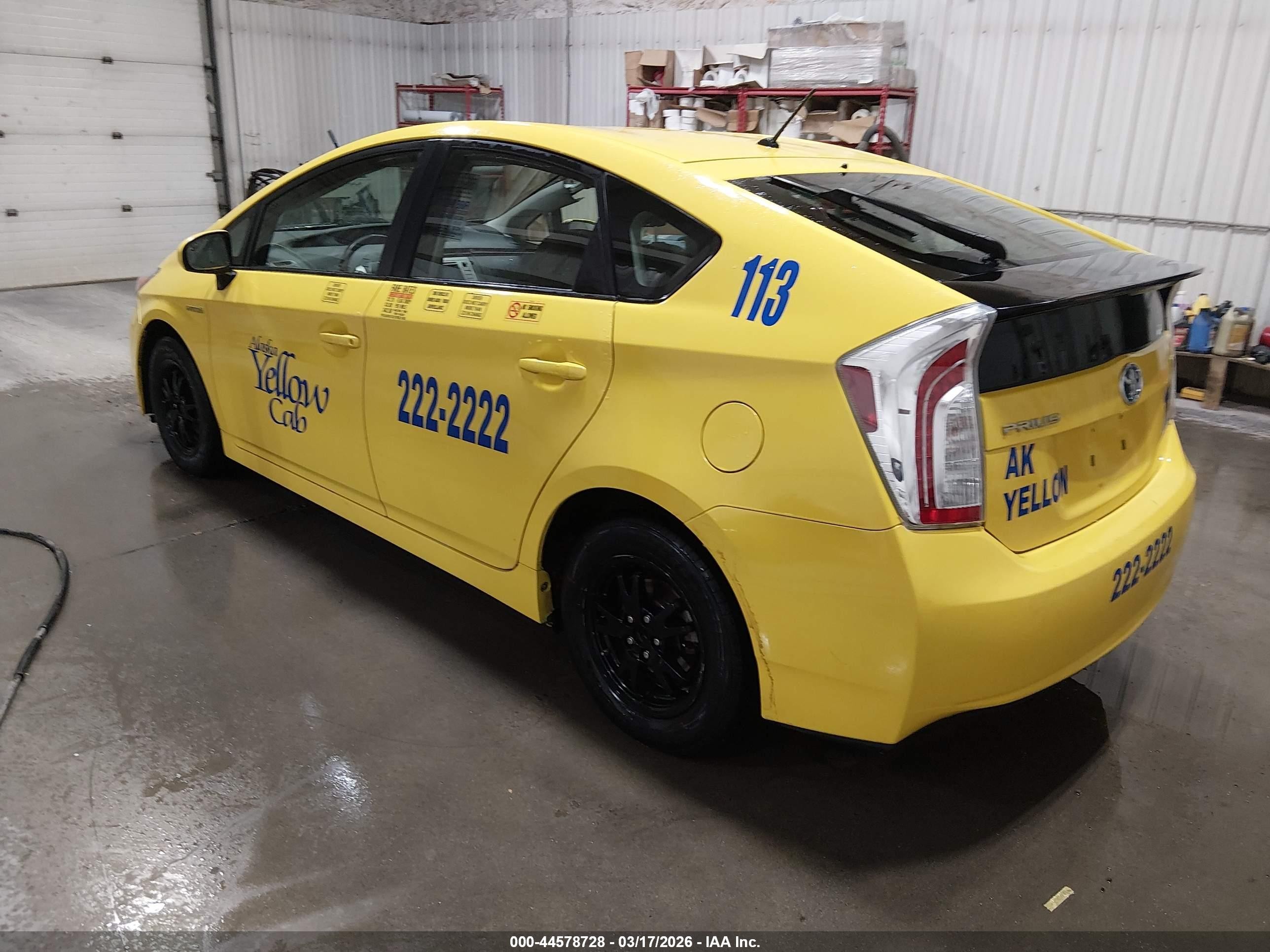 2013 Toyota Prius Two Yellow vin: JTDKN3DU2D0344010