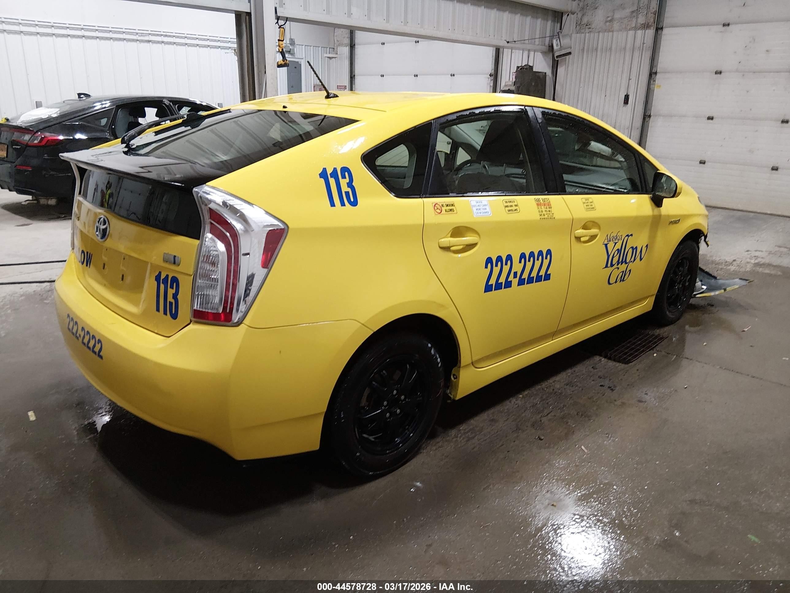 2013 Toyota Prius Two Yellow vin: JTDKN3DU2D0344010