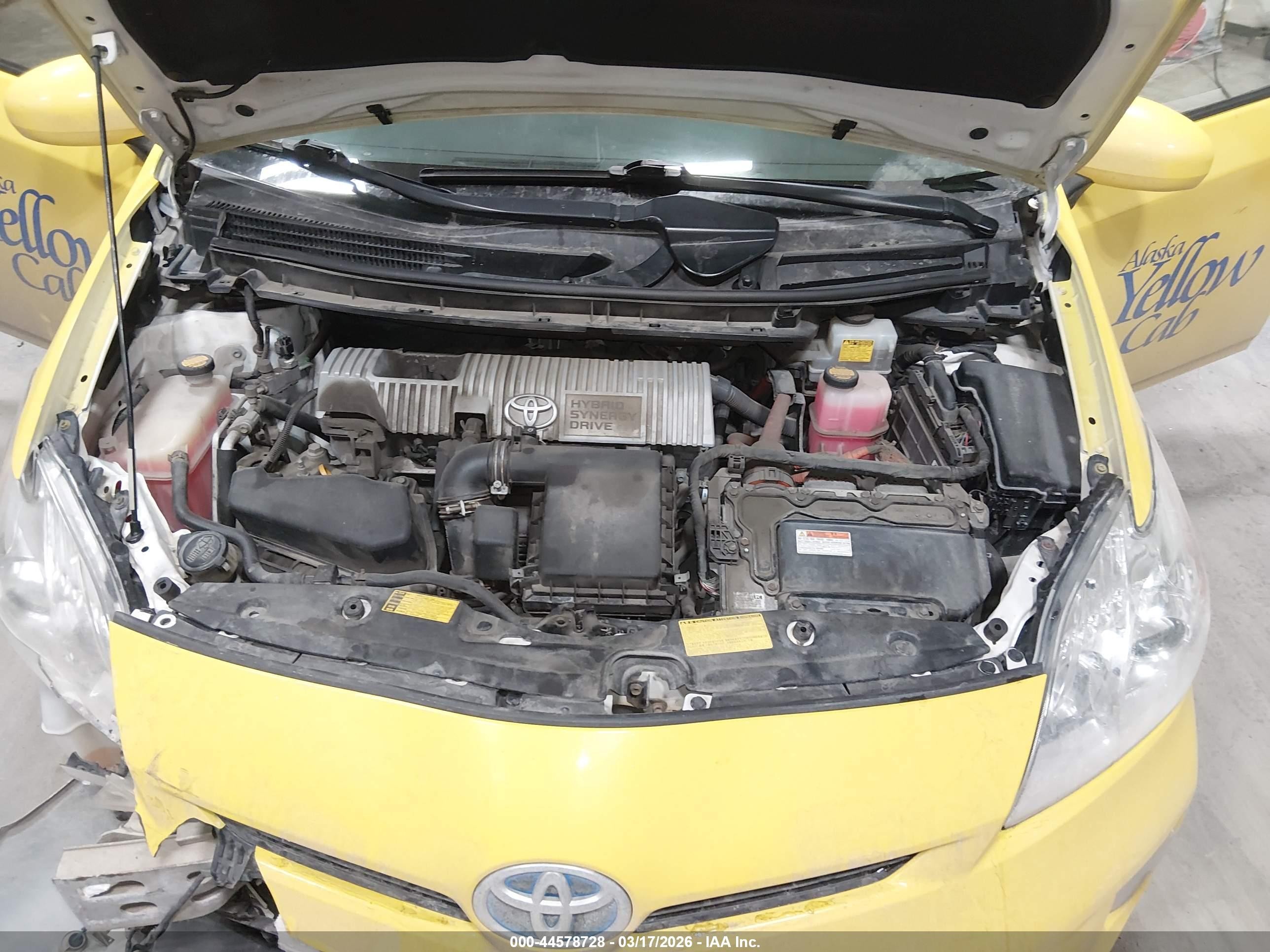 2013 Toyota Prius Two Yellow vin: JTDKN3DU2D0344010