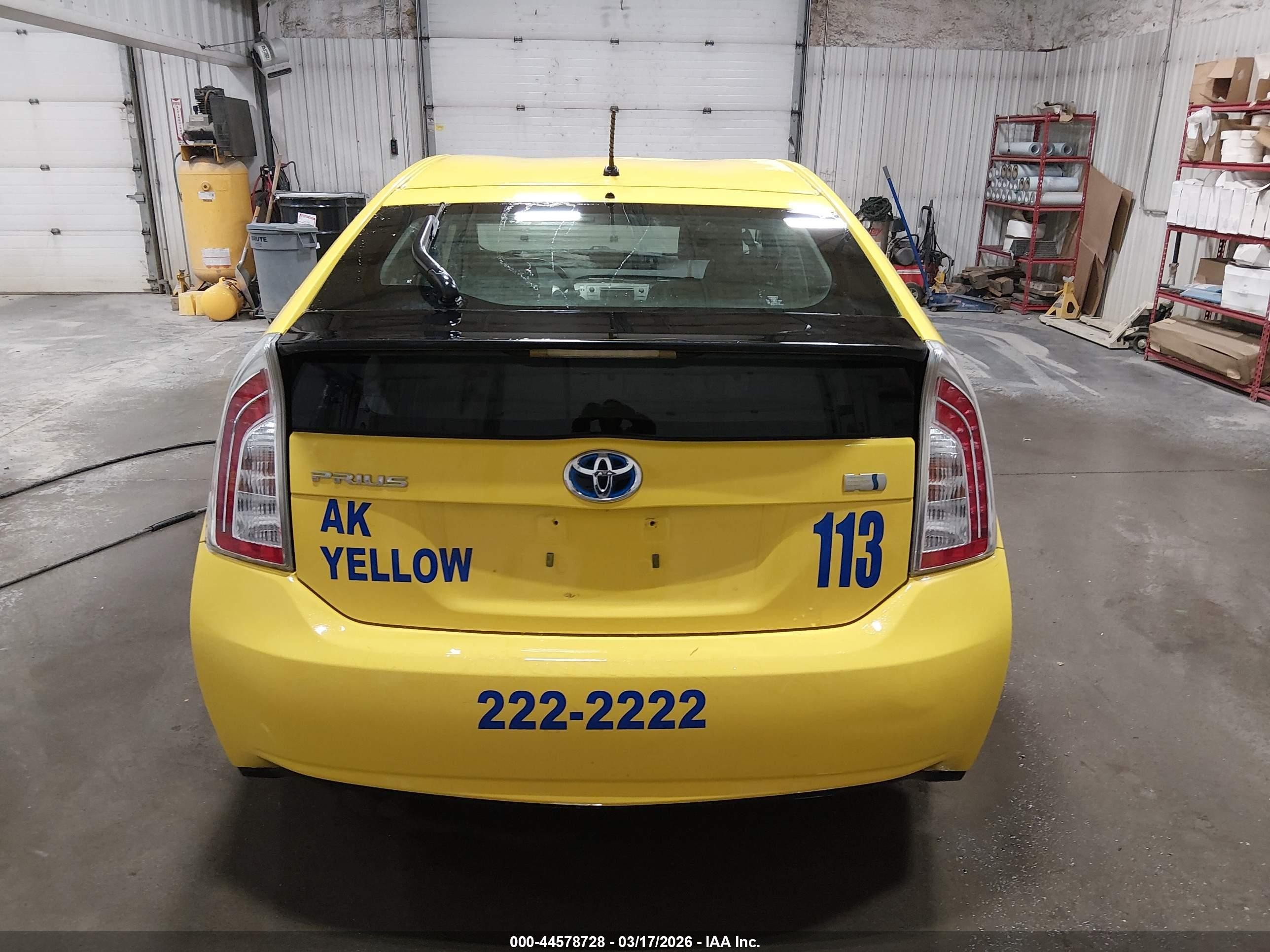 2013 Toyota Prius Two Yellow vin: JTDKN3DU2D0344010