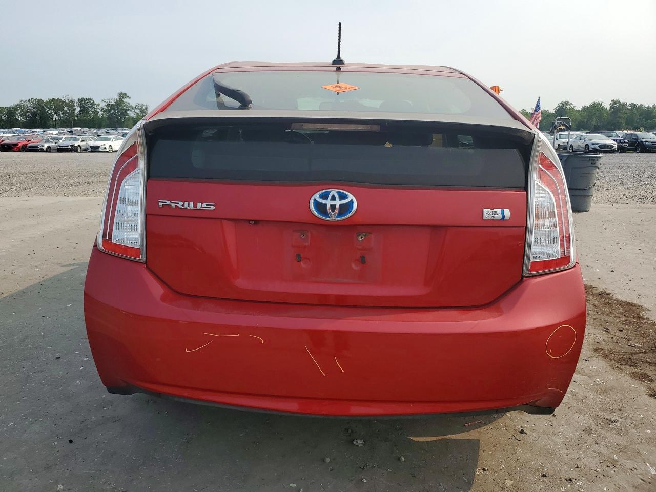 2013 Toyota Prius Four Red vin: JTDKN3DU2D0348350