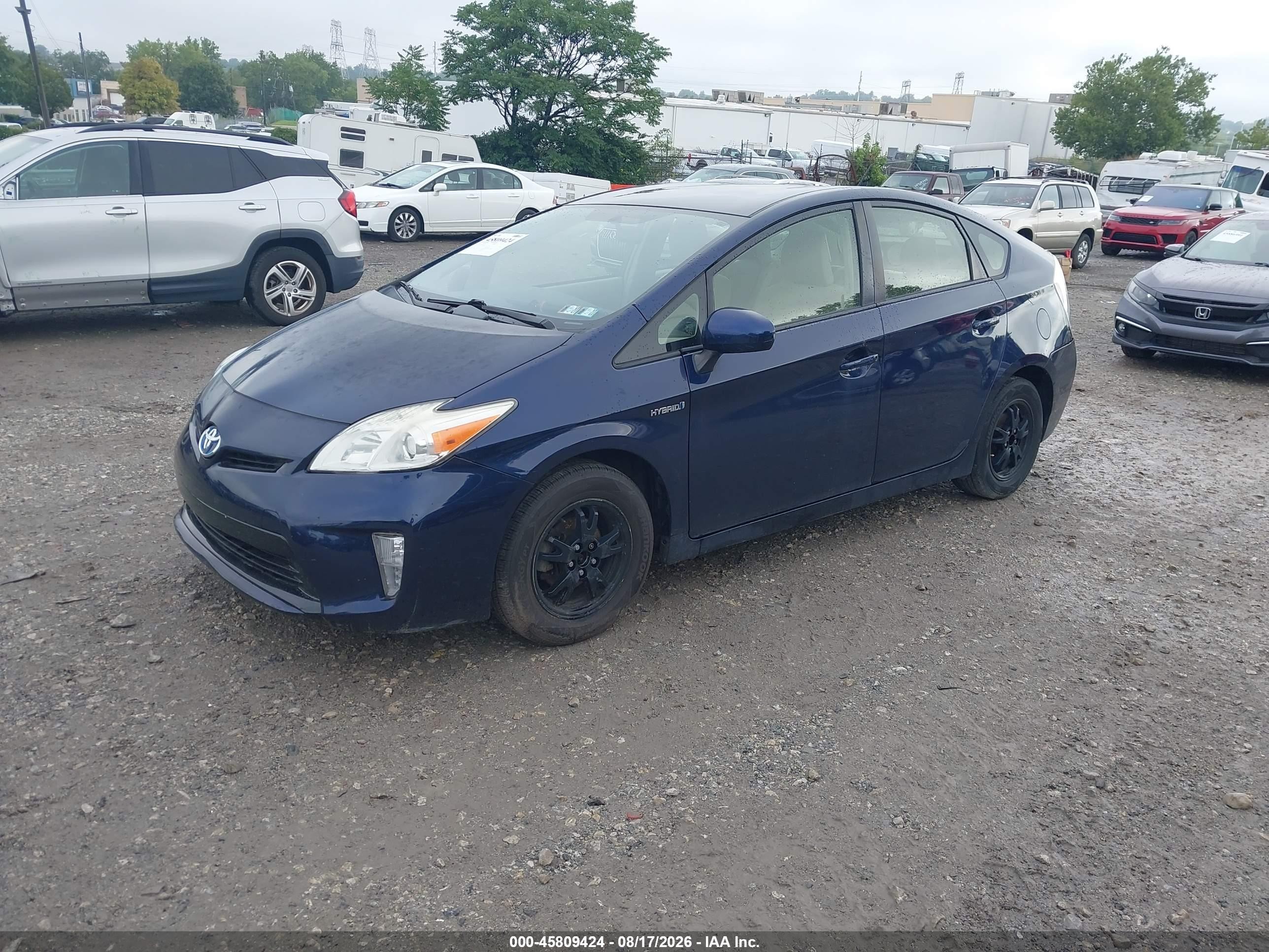 2013 Toyota Prius Two Dark Blue vin: JTDKN3DU2D0354553