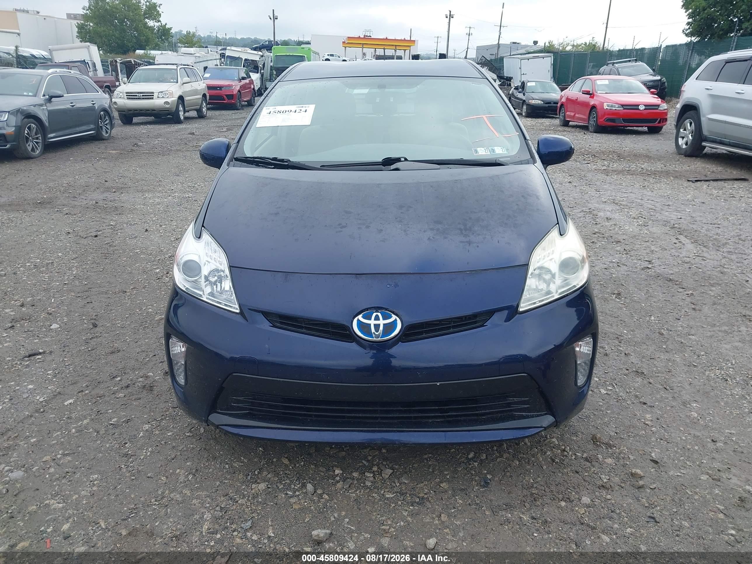2013 Toyota Prius Two Dark Blue vin: JTDKN3DU2D0354553
