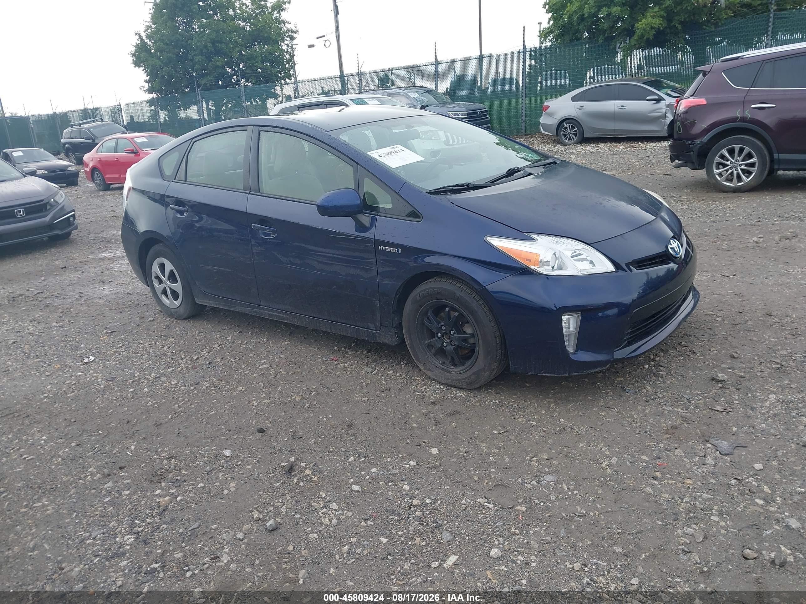 2013 Toyota Prius Two Dark Blue vin: JTDKN3DU2D0354553