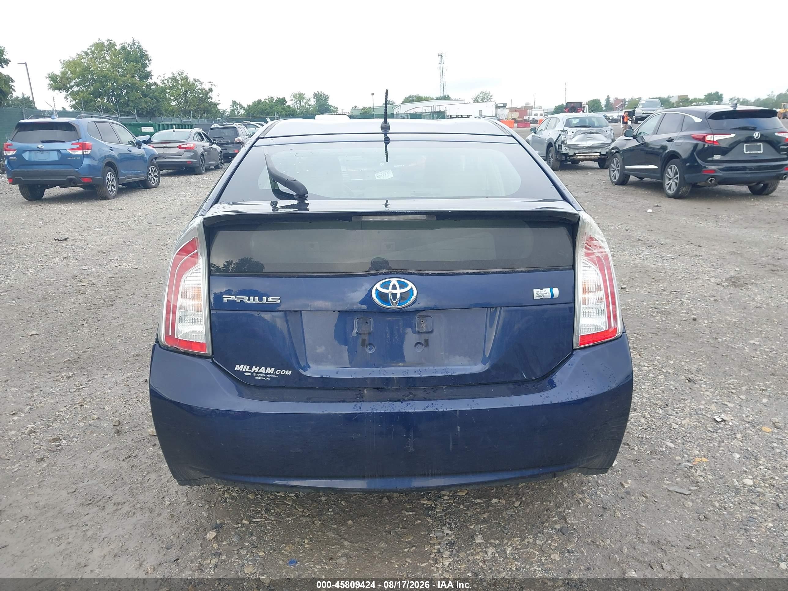 2013 Toyota Prius Two Dark Blue vin: JTDKN3DU2D0354553