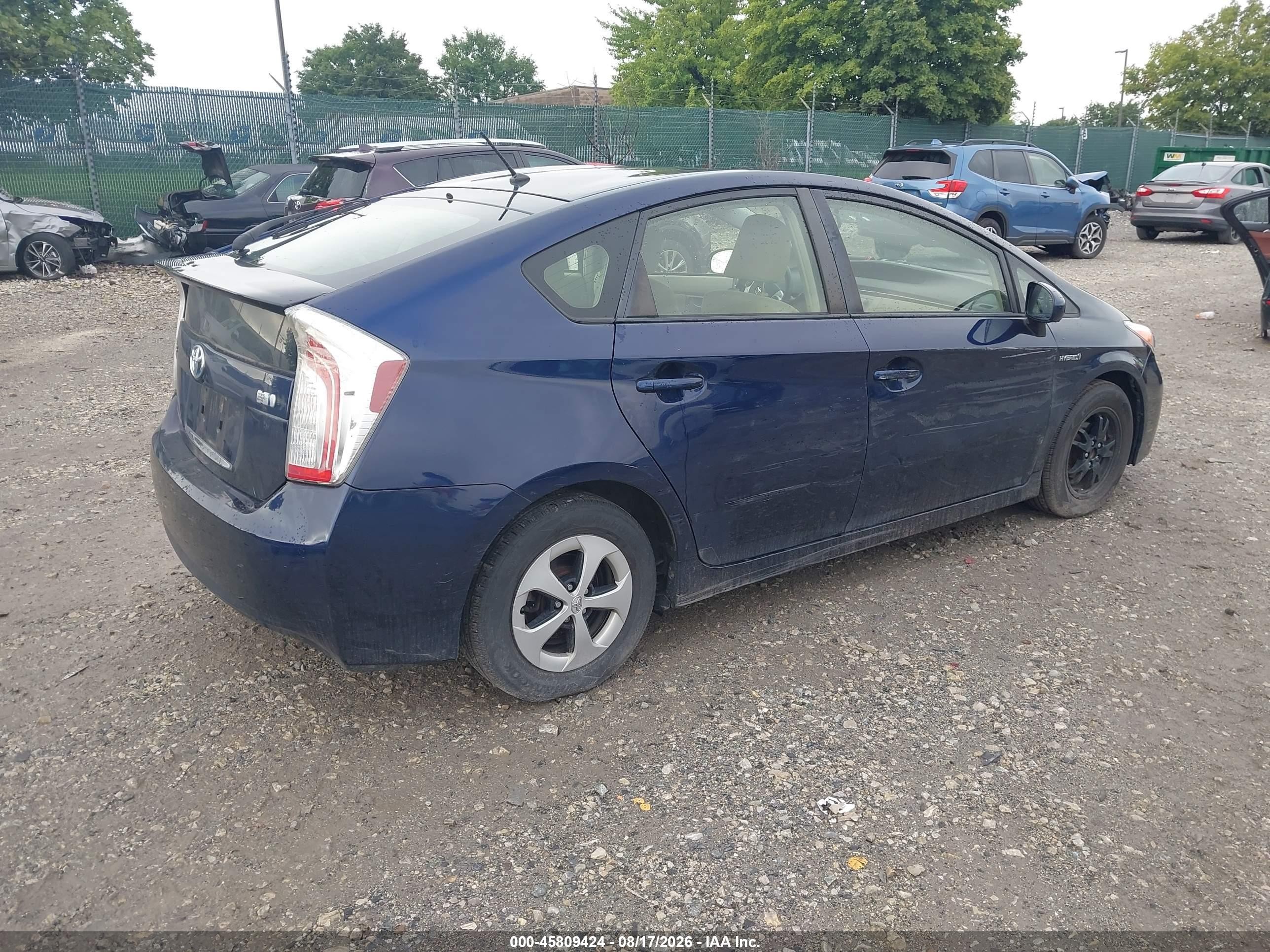 2013 Toyota Prius Two Dark Blue vin: JTDKN3DU2D0354553