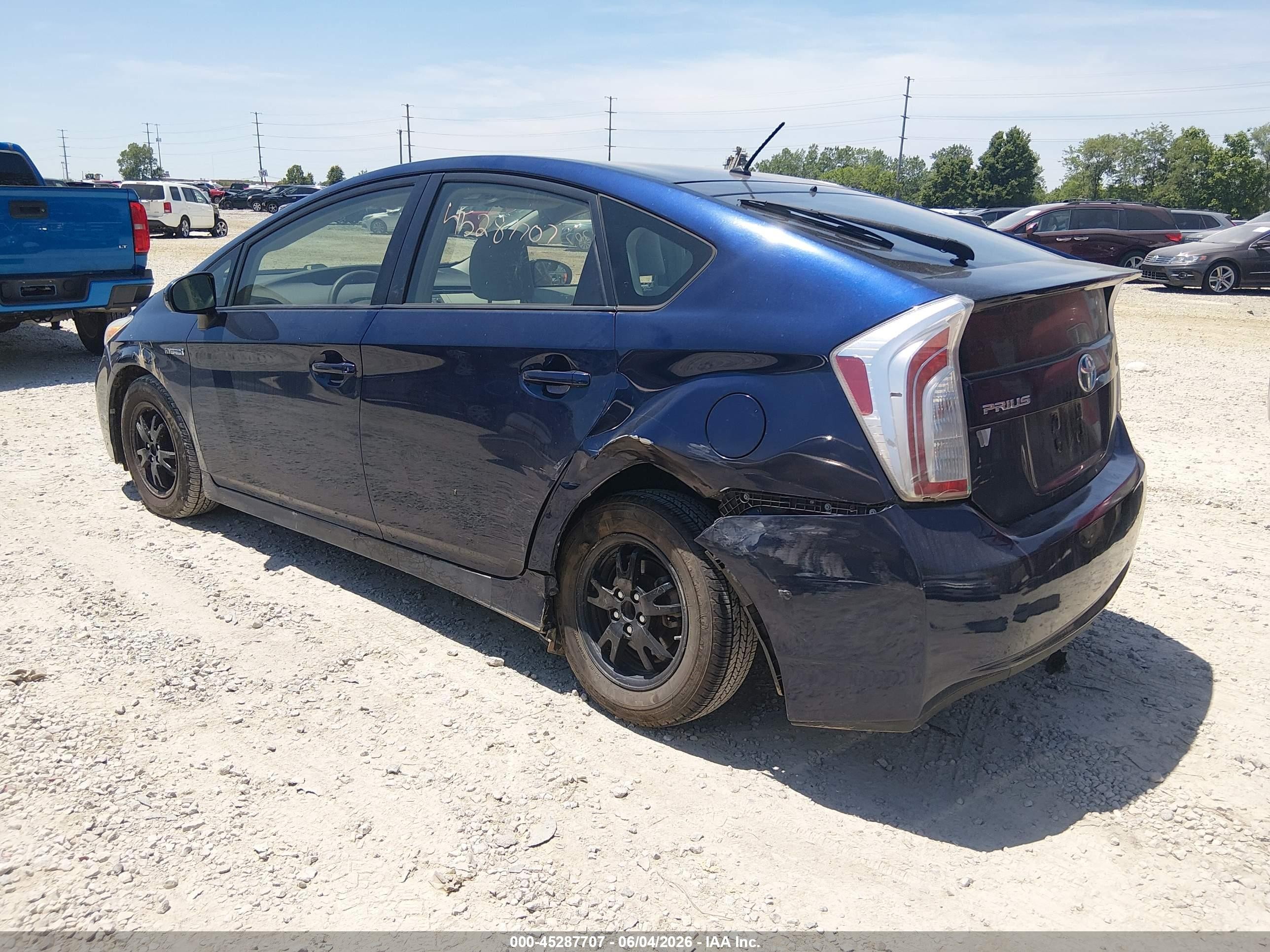 2013 Toyota Prius Two Blue vin: JTDKN3DU2D1621345