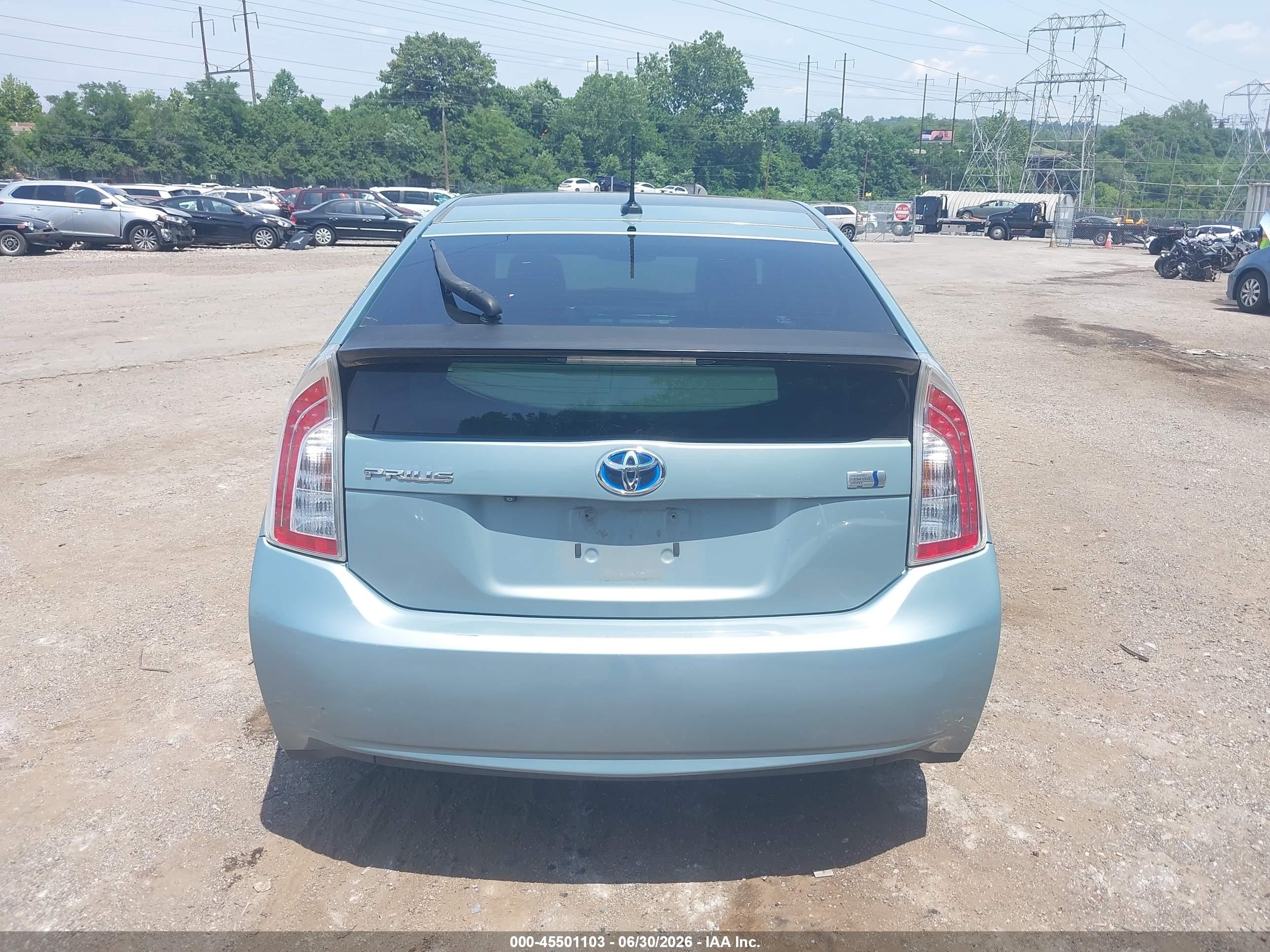 2013 Toyota Prius Four Turquoise vin: JTDKN3DU2D1622642