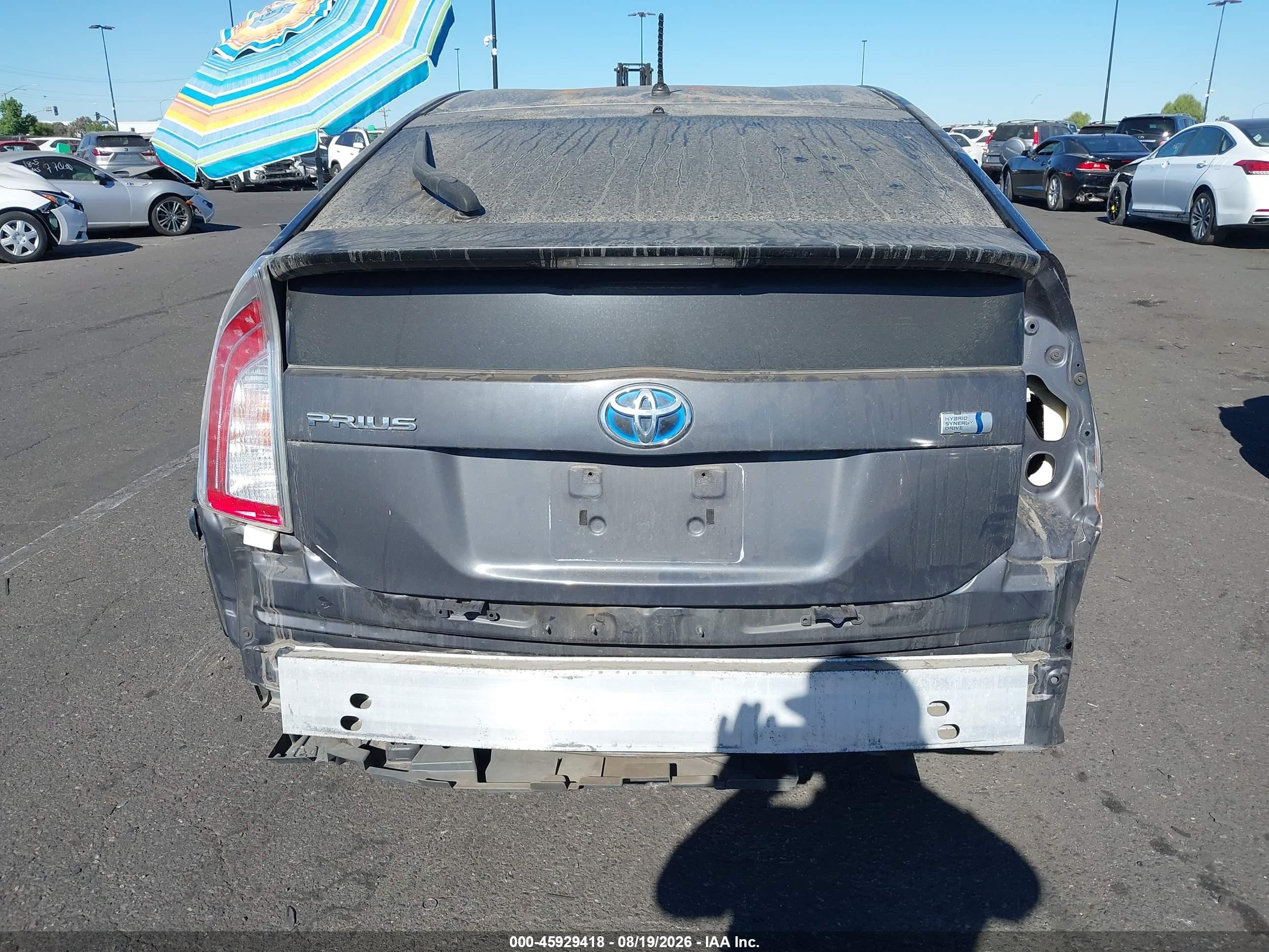 2013 Toyota Prius Two Gray vin: JTDKN3DU2D1692223