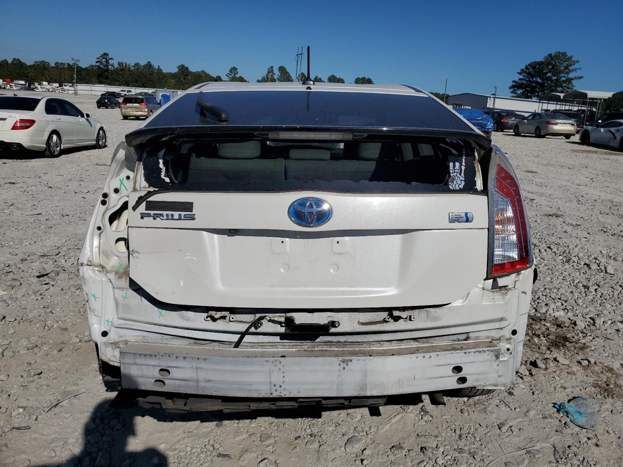 2013 Toyota Prius White vin: JTDKN3DU2D5538233