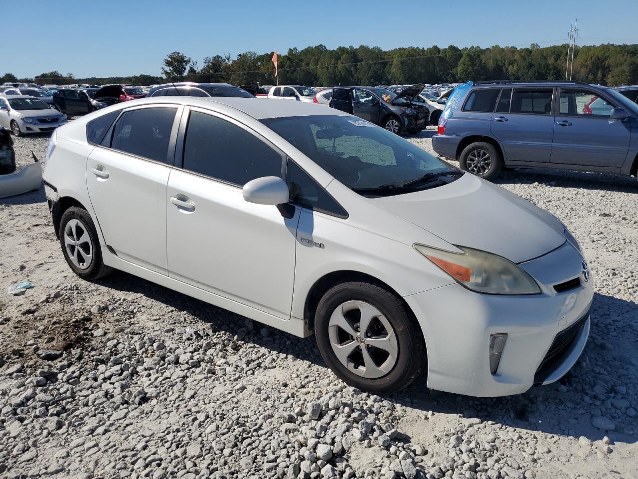 2013 Toyota Prius White vin: JTDKN3DU2D5538233