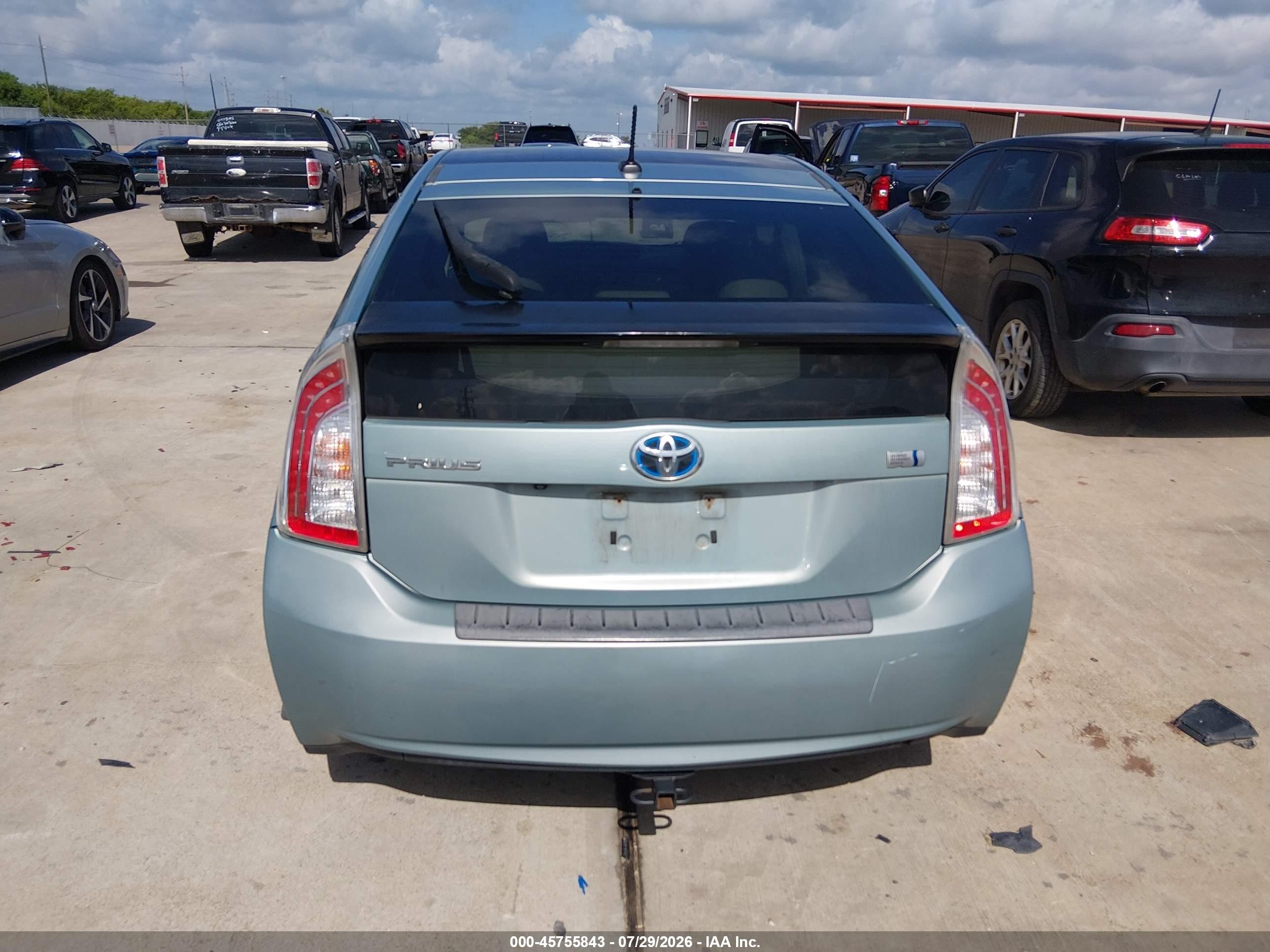 2013 Toyota Prius Three Turquoise vin: JTDKN3DU2D5627624
