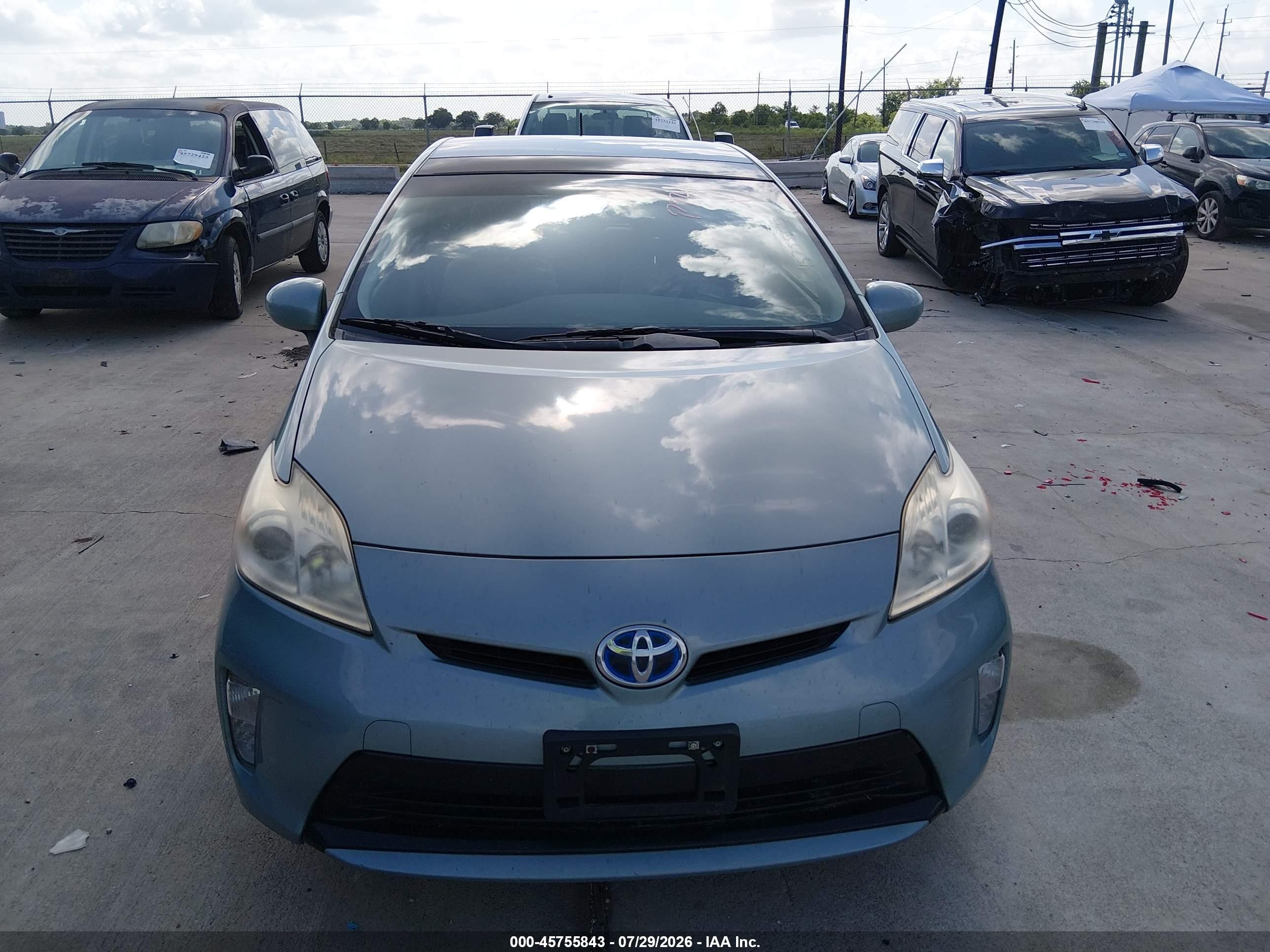 2013 Toyota Prius Three Turquoise vin: JTDKN3DU2D5627624