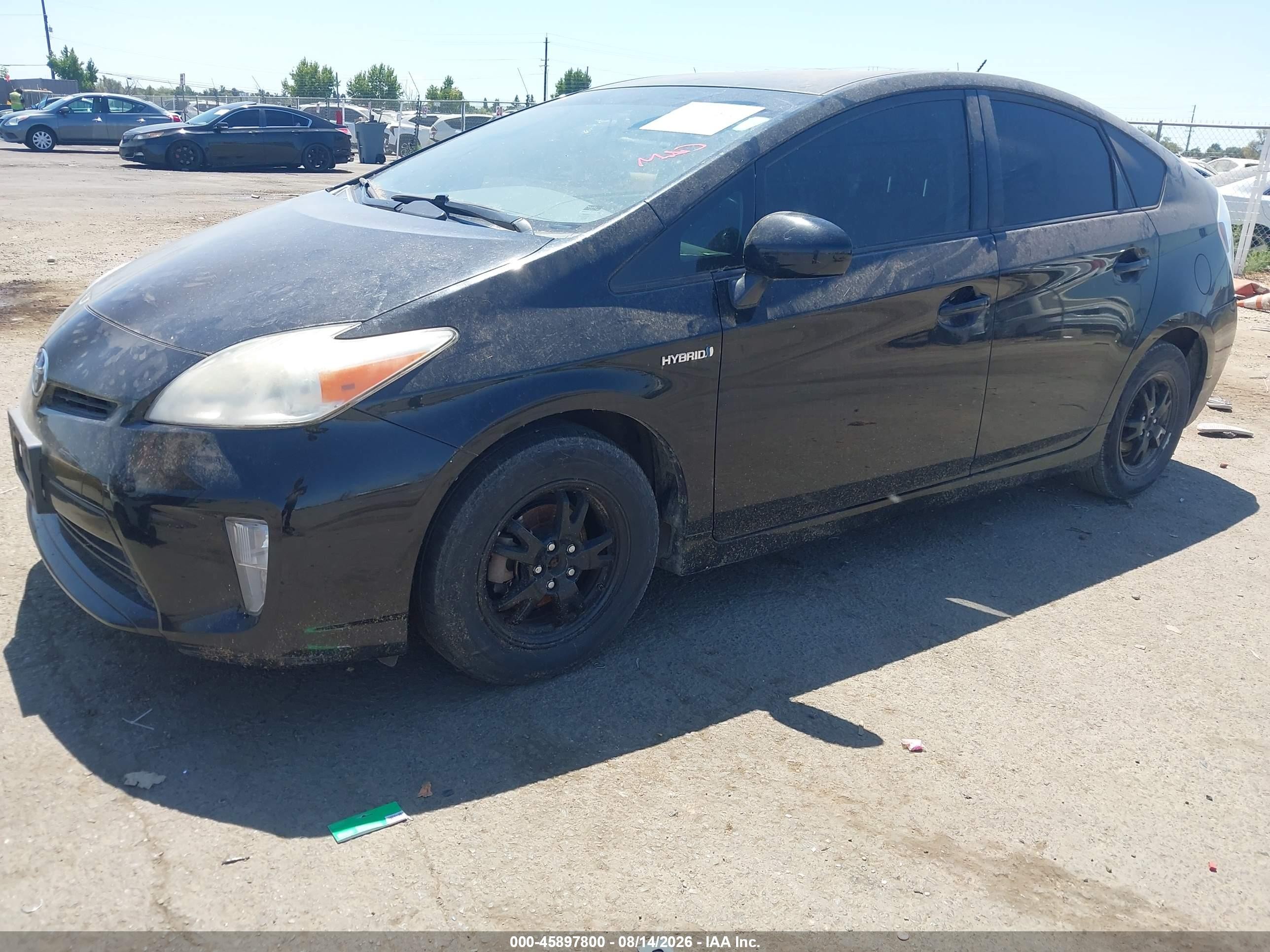 2013 Toyota Prius Two Black vin: JTDKN3DU2D5633391