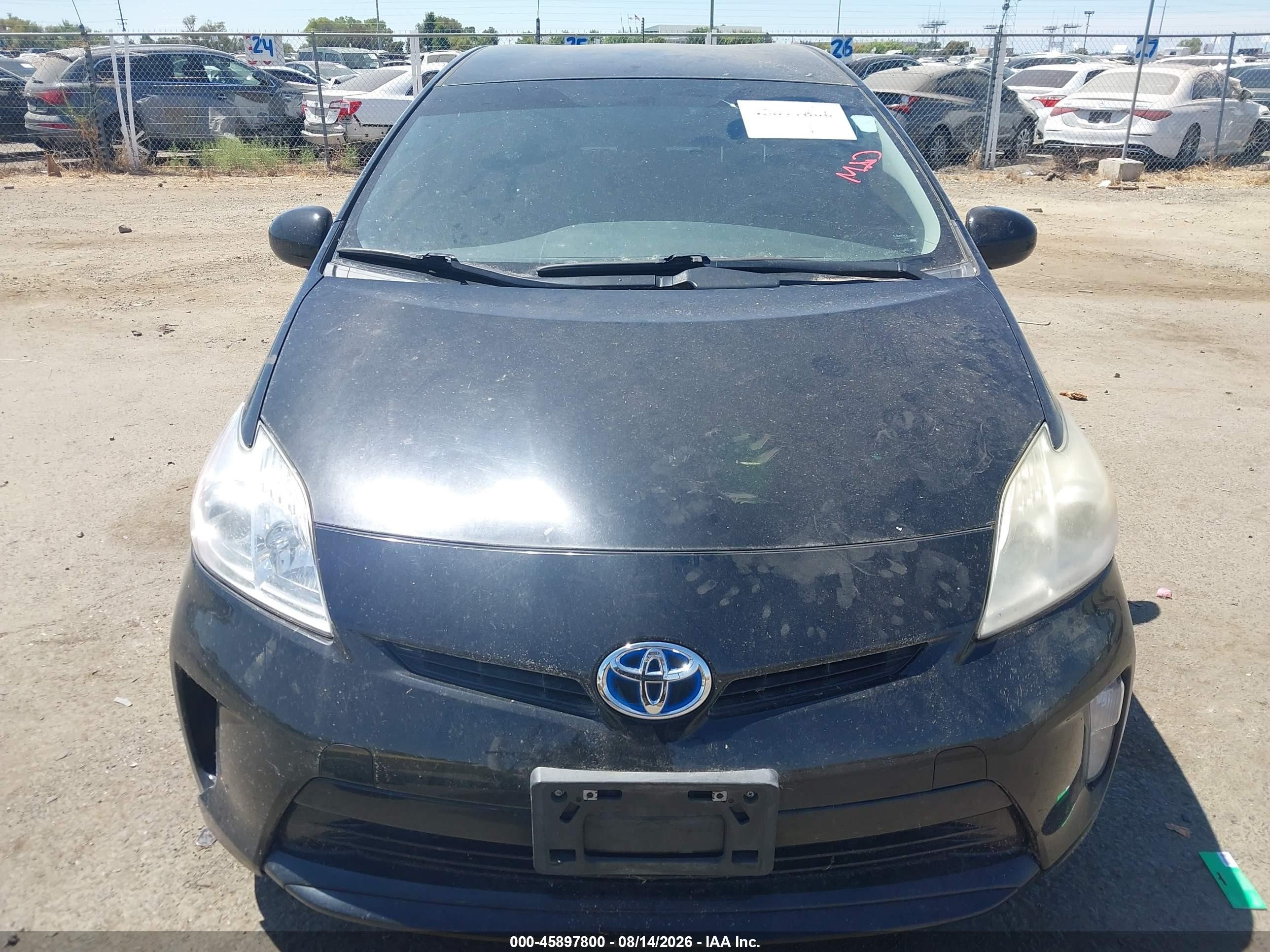 2013 Toyota Prius Two Black vin: JTDKN3DU2D5633391