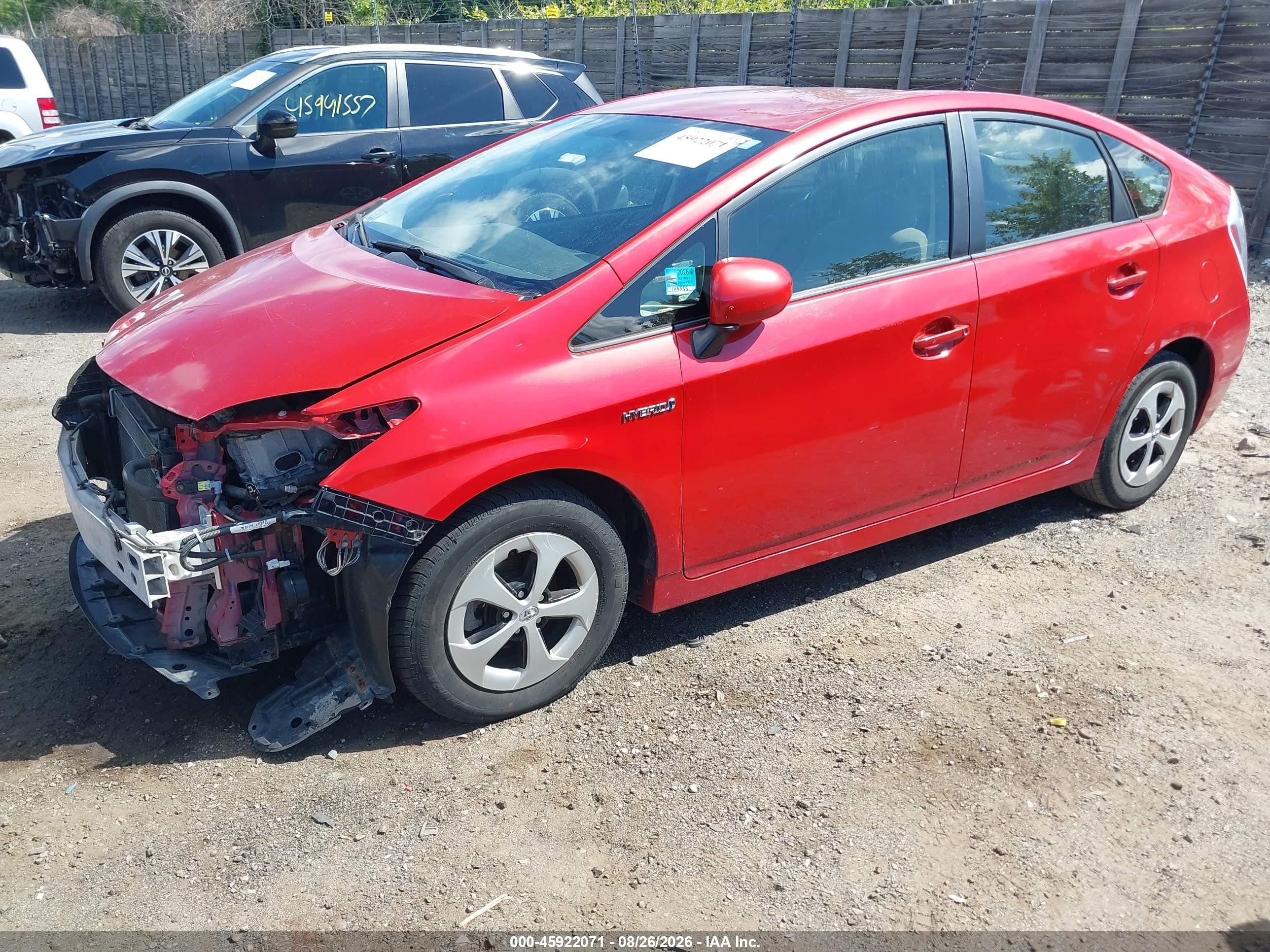 2013 Toyota Prius Two Red vin: JTDKN3DU2D5651101