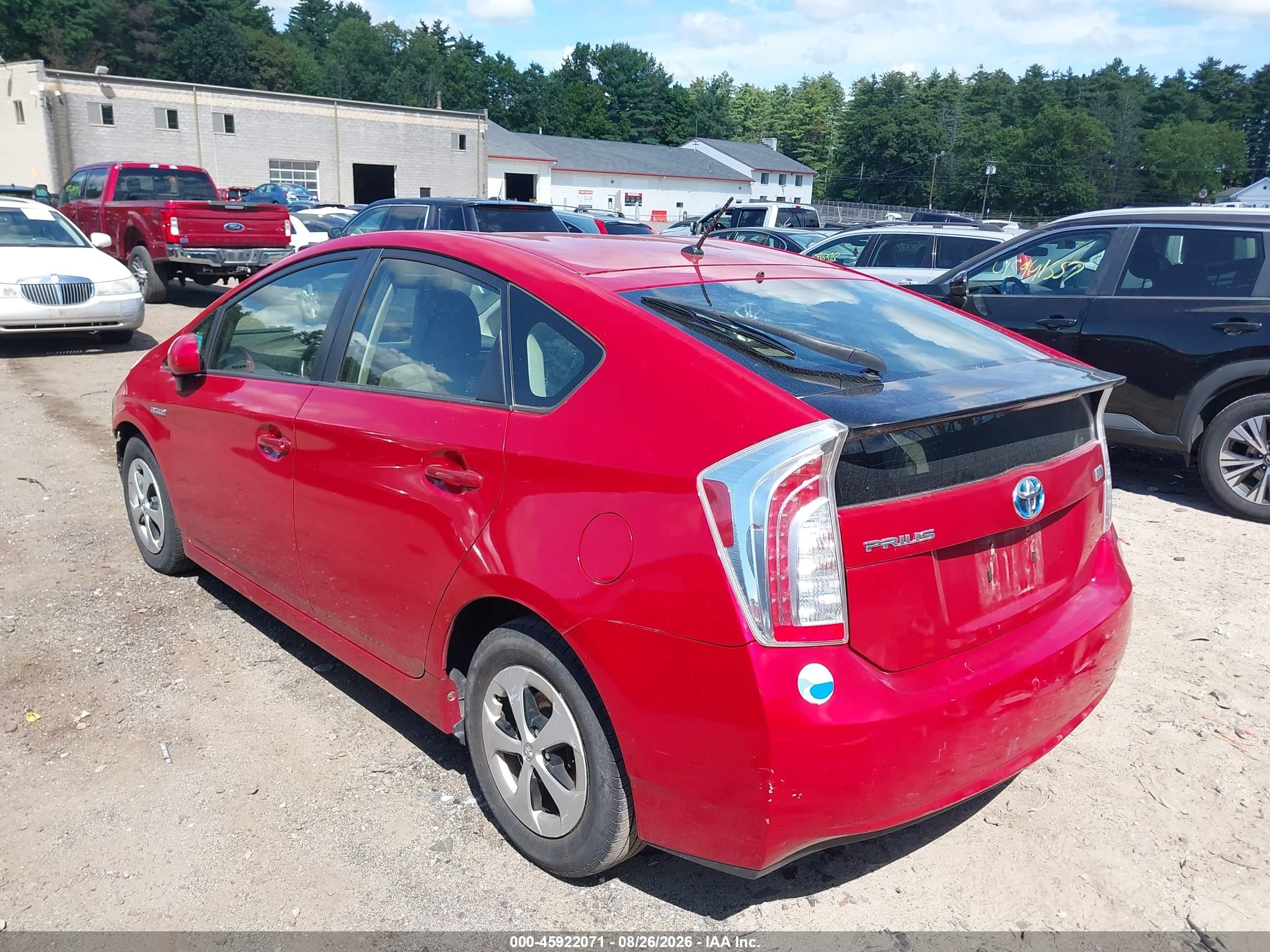 2013 Toyota Prius Two Red vin: JTDKN3DU2D5651101