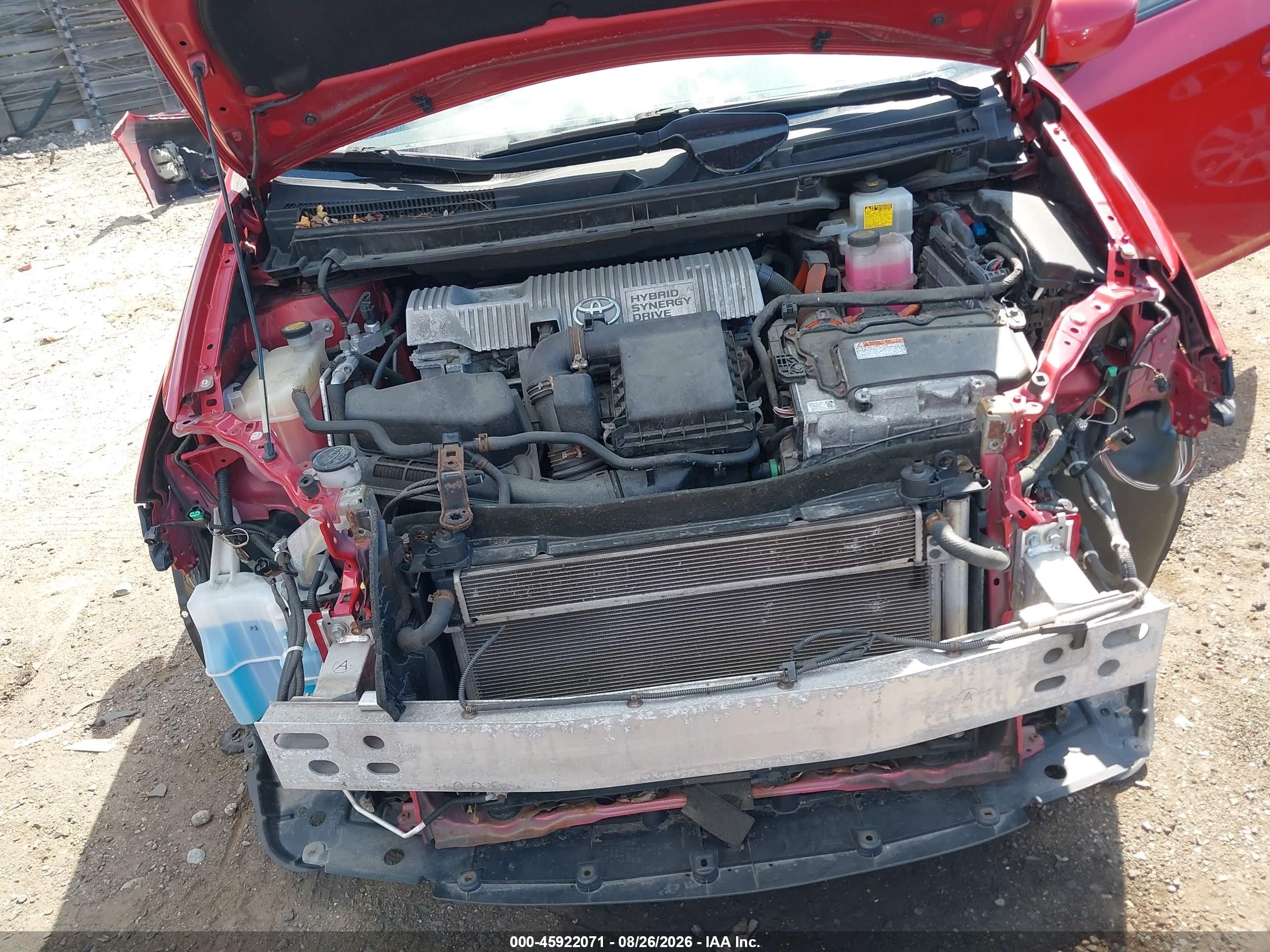 2013 Toyota Prius Two Red vin: JTDKN3DU2D5651101