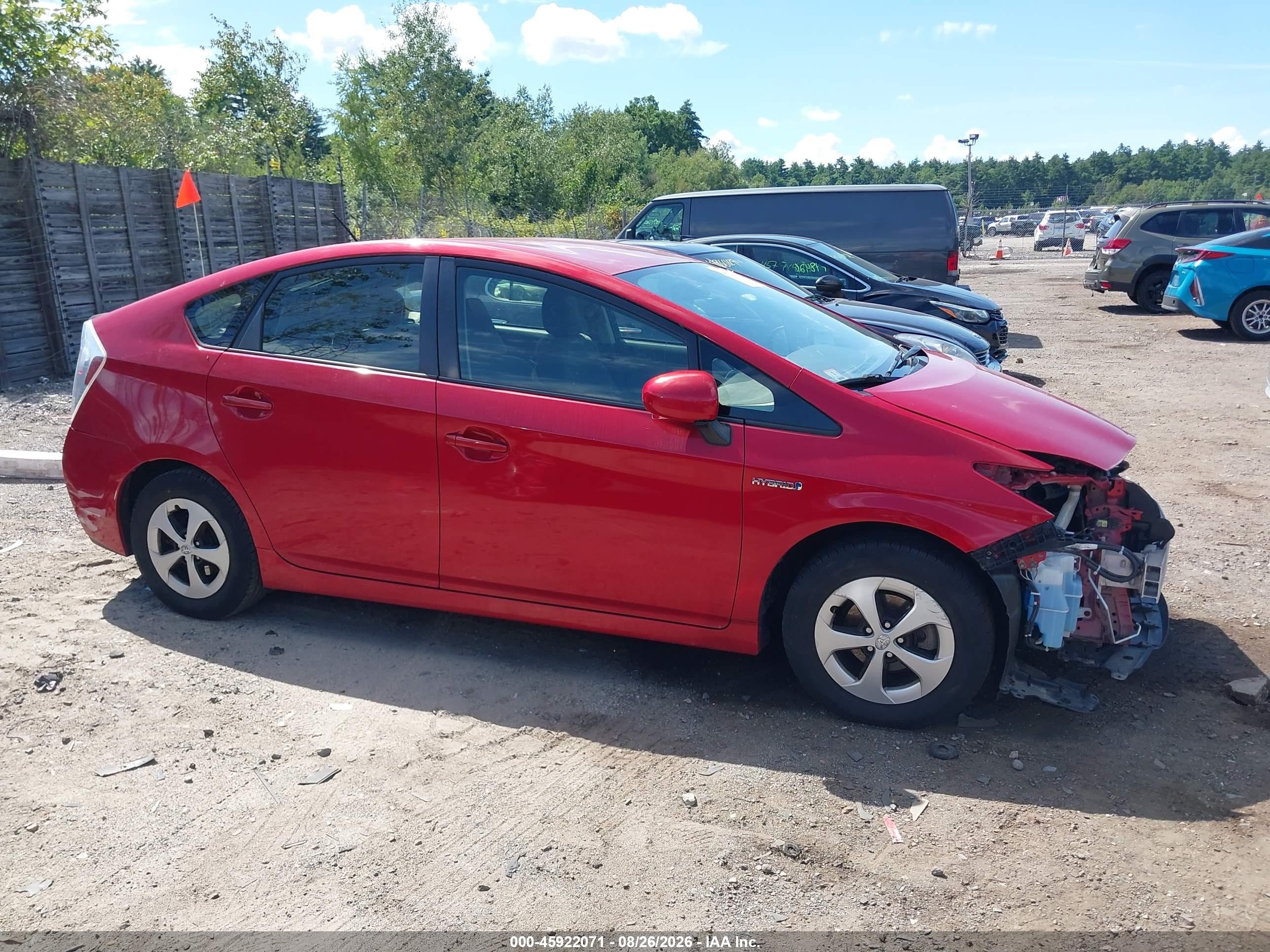 2013 Toyota Prius Two Red vin: JTDKN3DU2D5651101