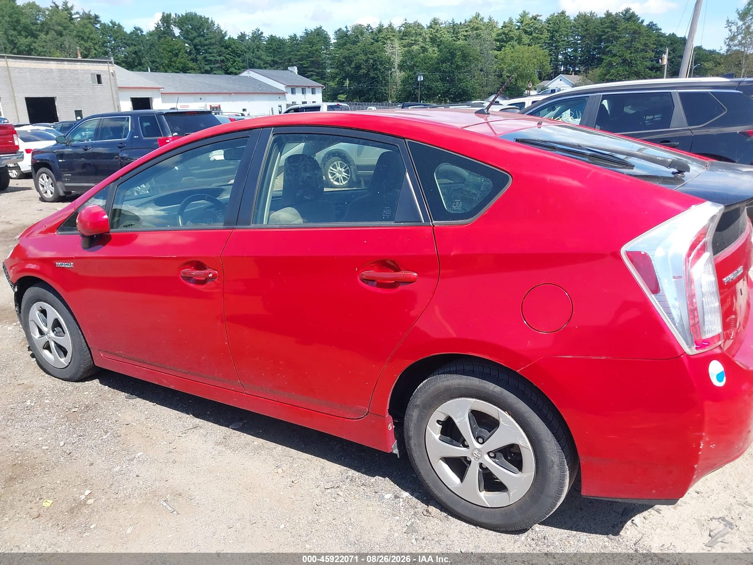 2013 Toyota Prius Two Red vin: JTDKN3DU2D5651101