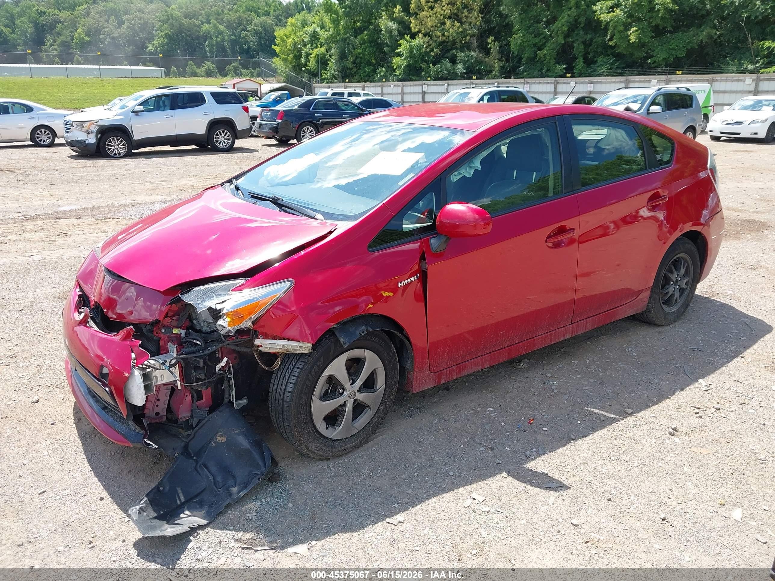 2015 Toyota Prius Four Красный vin: JTDKN3DU2F0395929