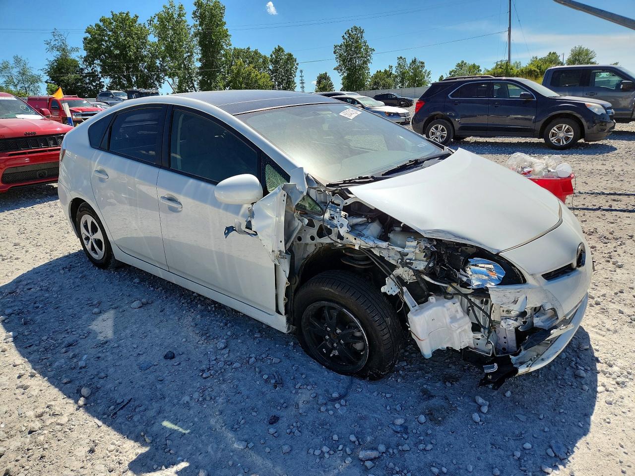 2015 Toyota Prius Three White vin: JTDKN3DU2F0430470