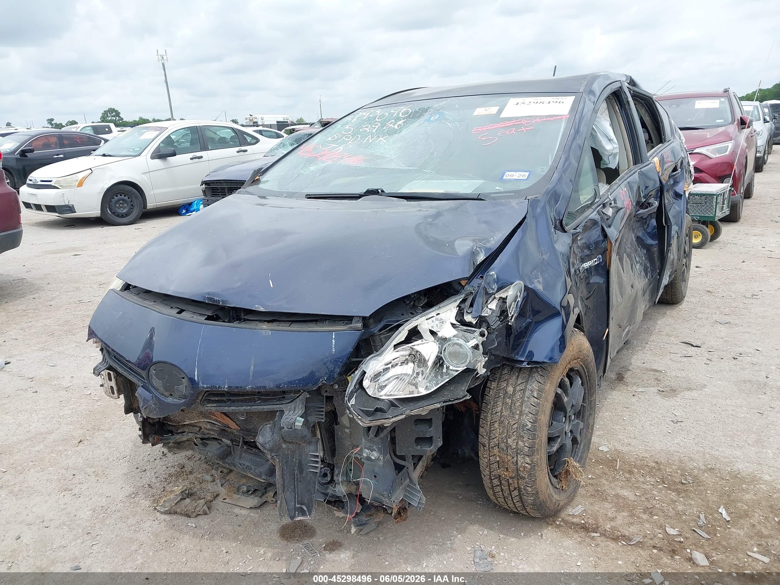 2015 Toyota Prius Two Blue vin: JTDKN3DU2F0445034