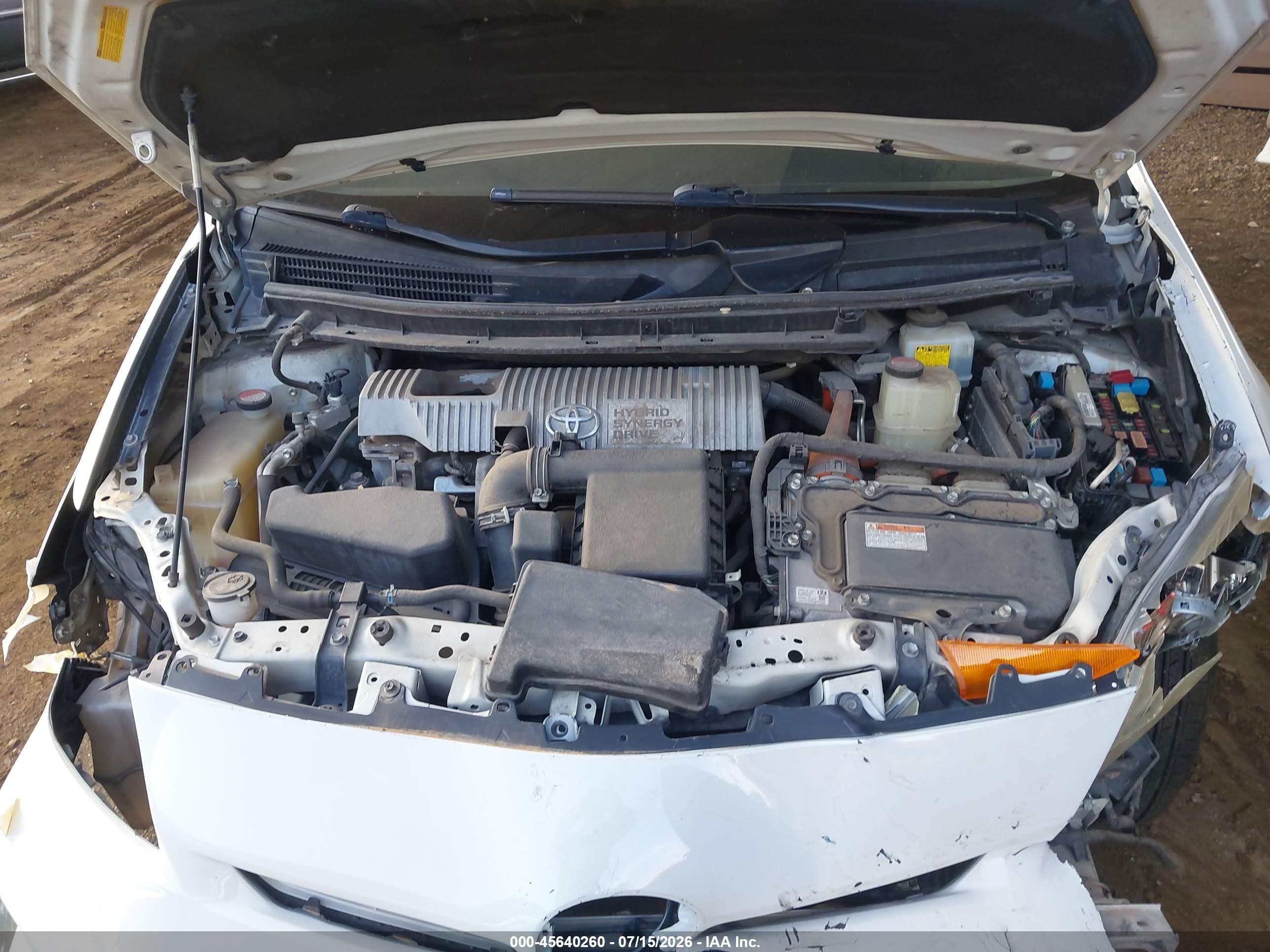 2015 Toyota Prius Two Белый vin: JTDKN3DU2F0459709